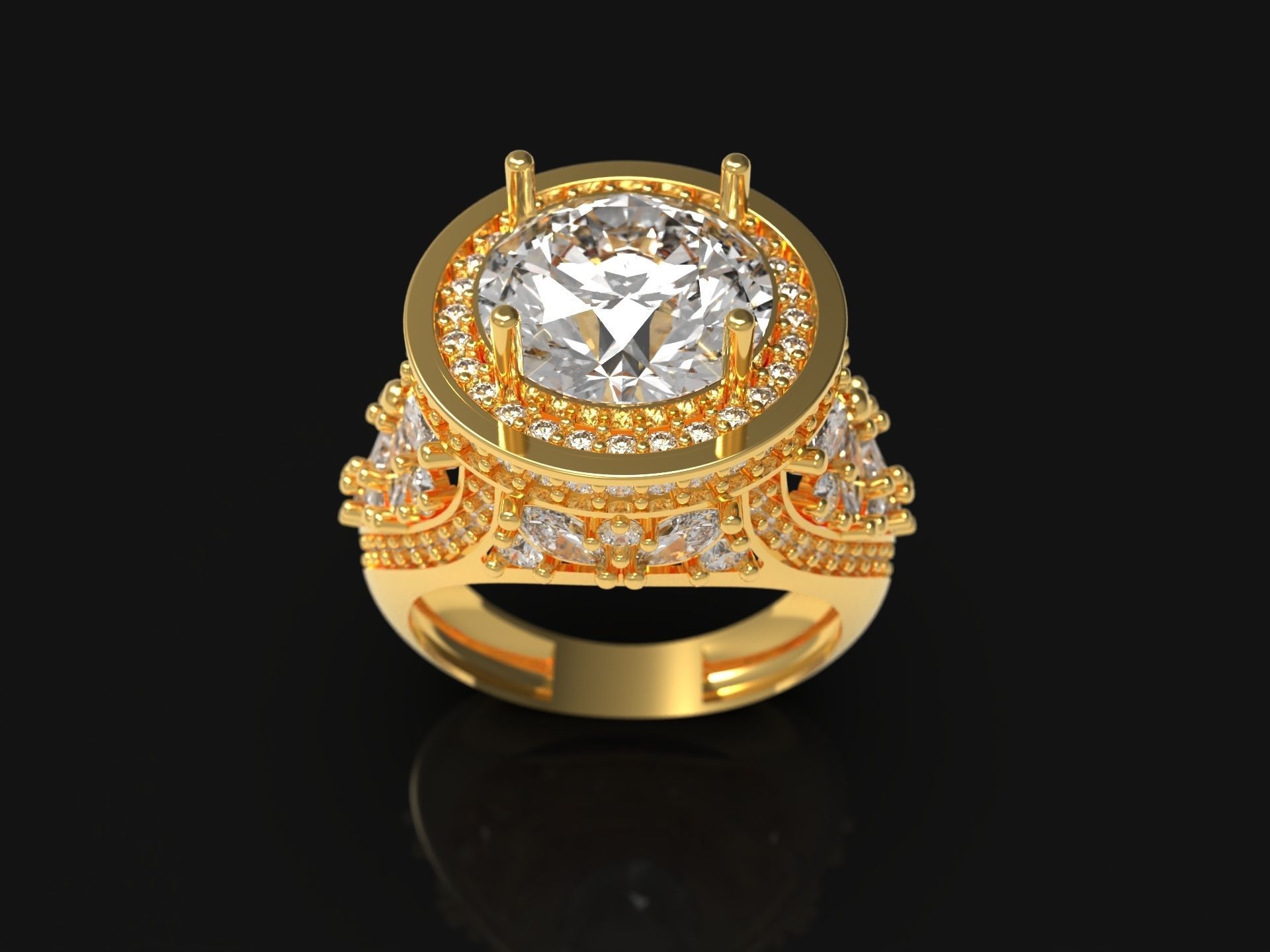 FASHION WEEDING RING  3D print model_2
