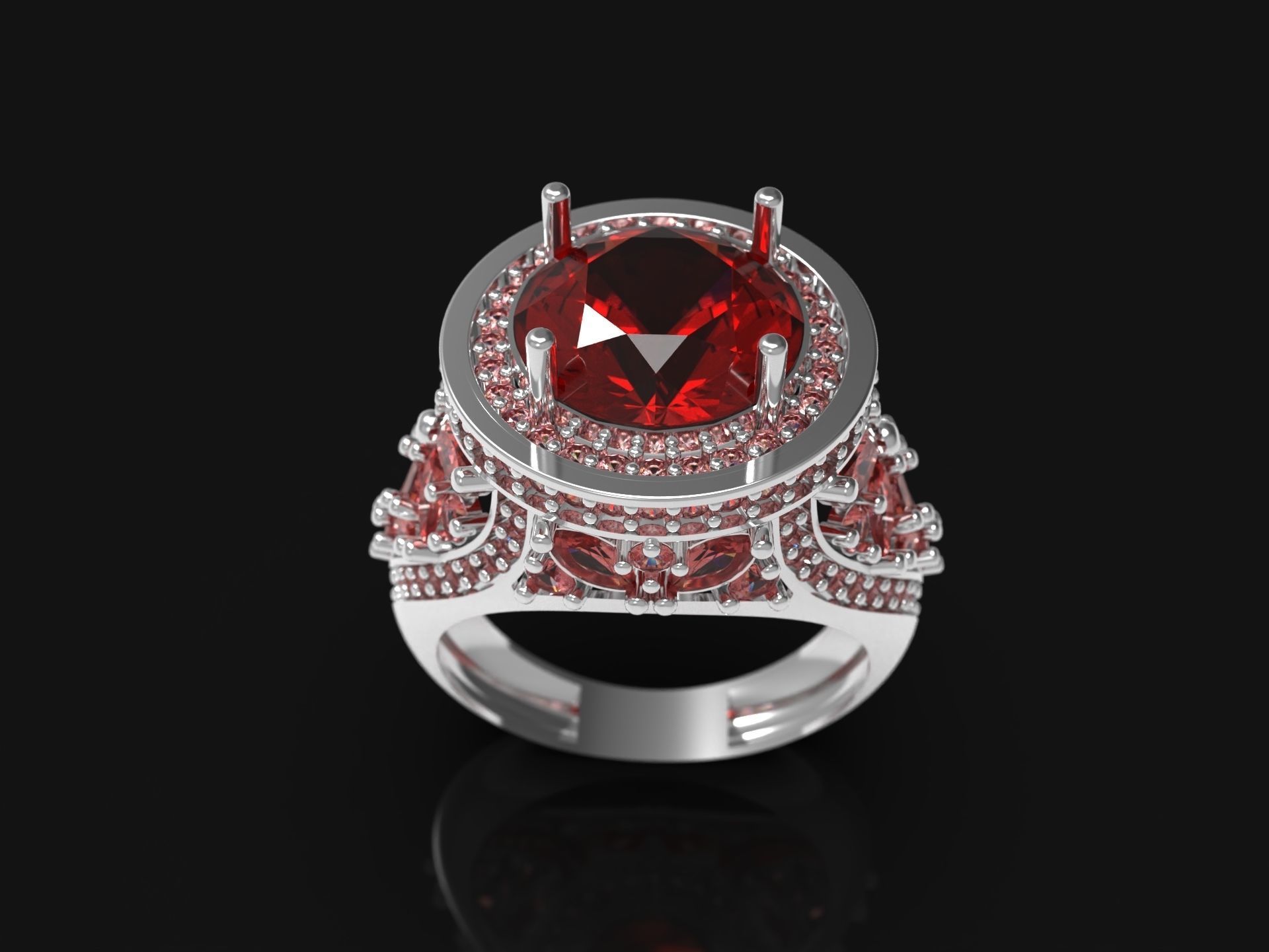 FASHION WEEDING RING  3D print model_6