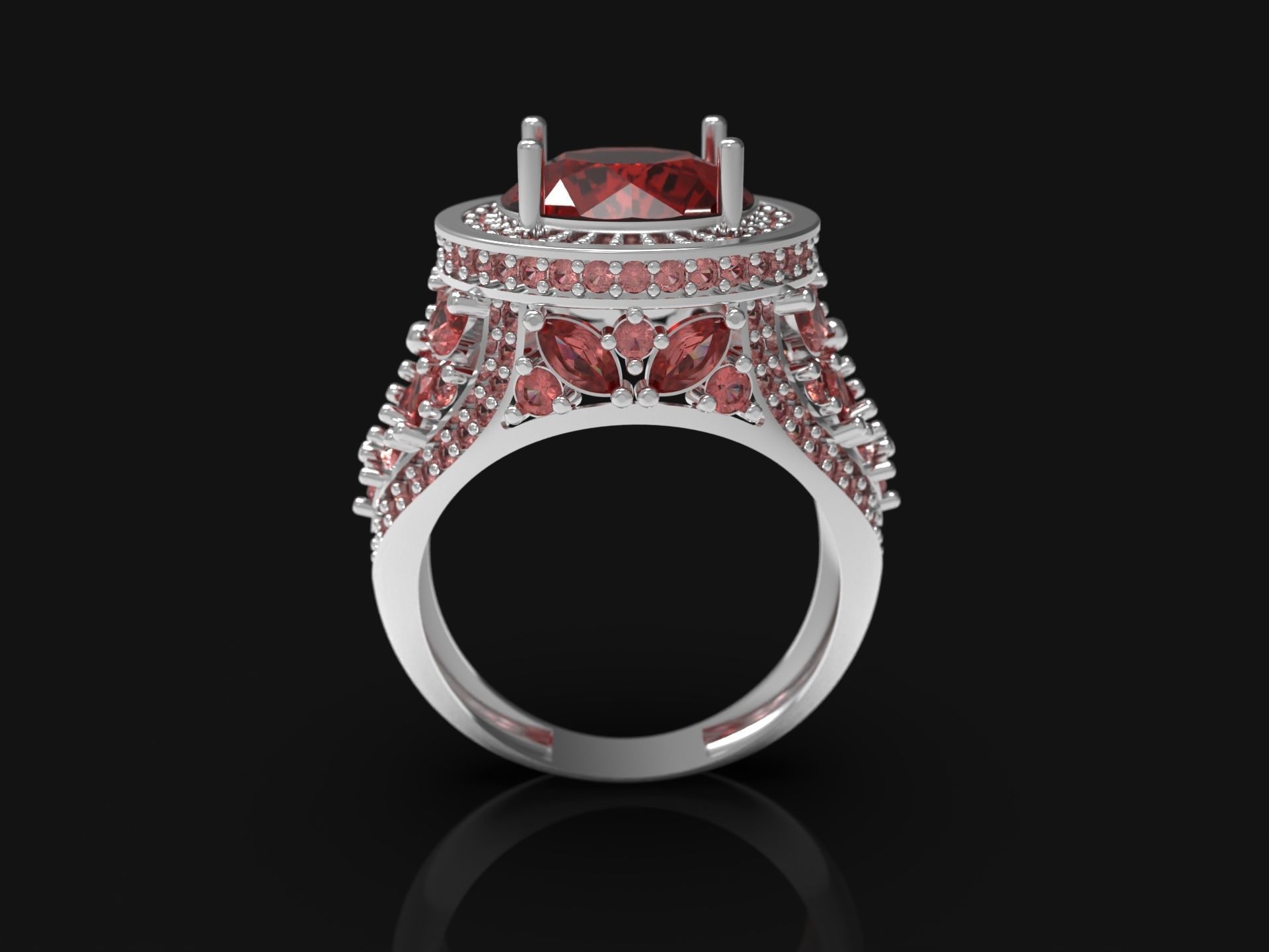 FASHION WEEDING RING  3D print model_5