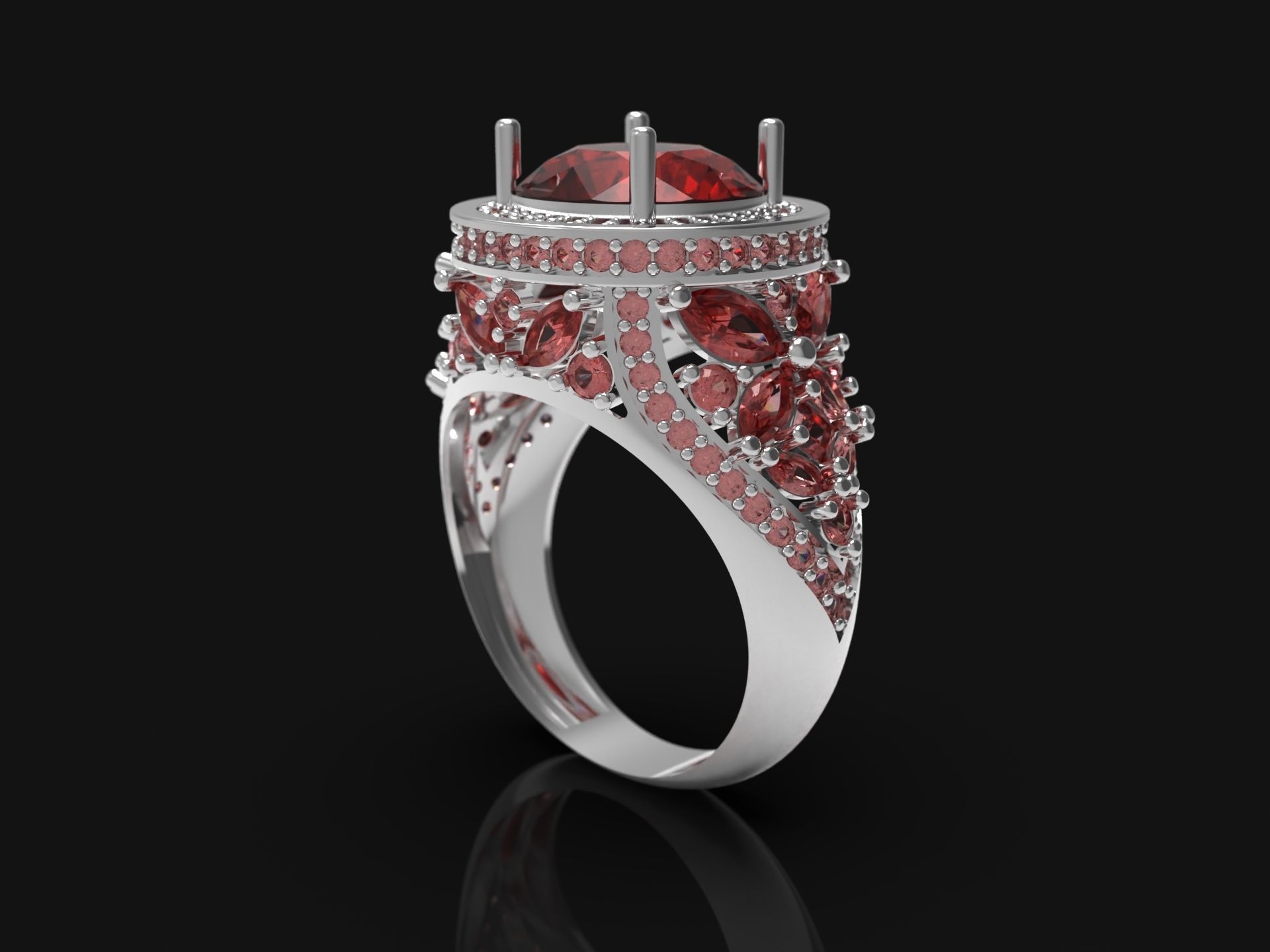 FASHION WEEDING RING  3D print model_7
