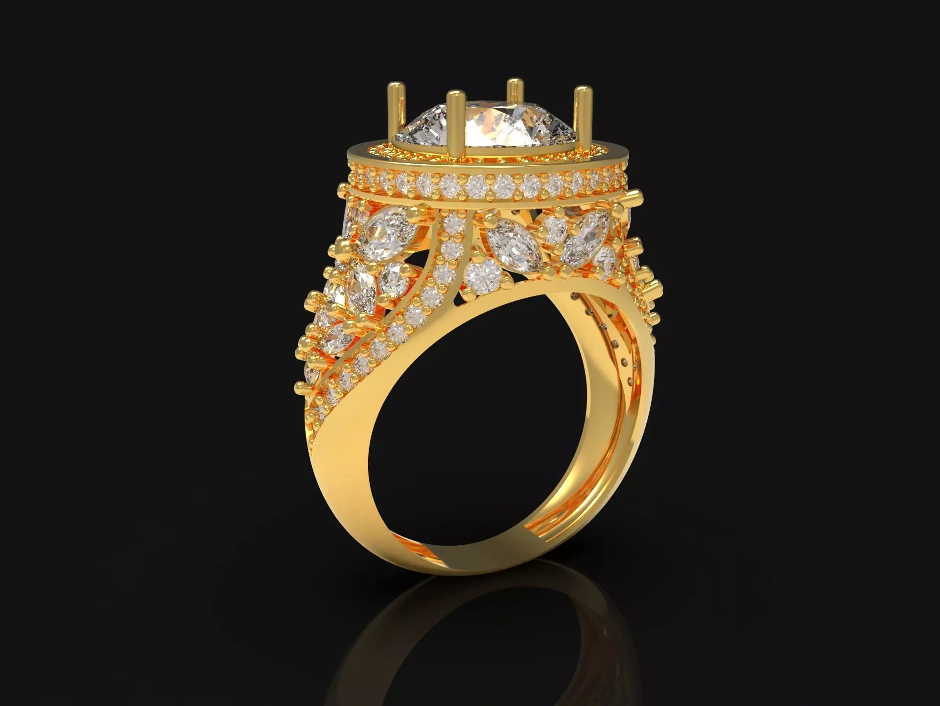 FASHION WEEDING RING  3D print model_0