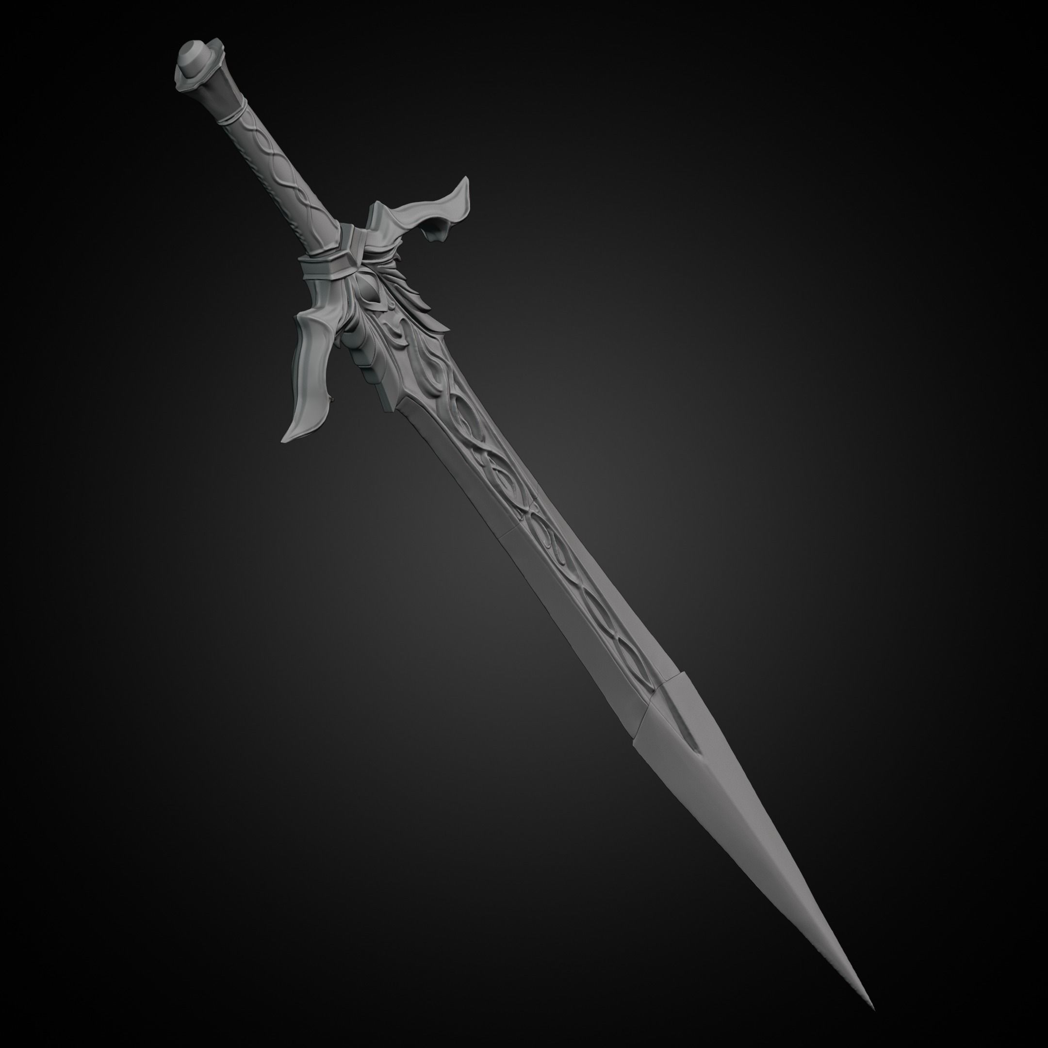 Middle Earth Shadow of War Bright Lord Sword for Cosplay 3D print model_16