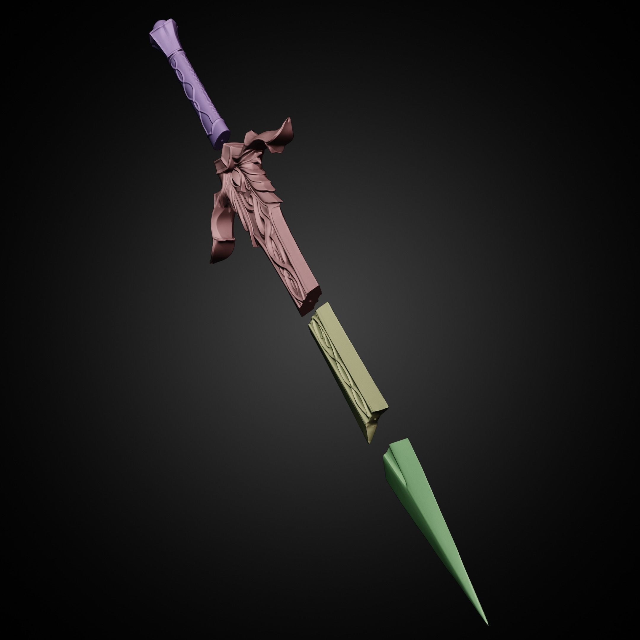 Middle Earth Shadow of War Bright Lord Sword for Cosplay 3D print model_19