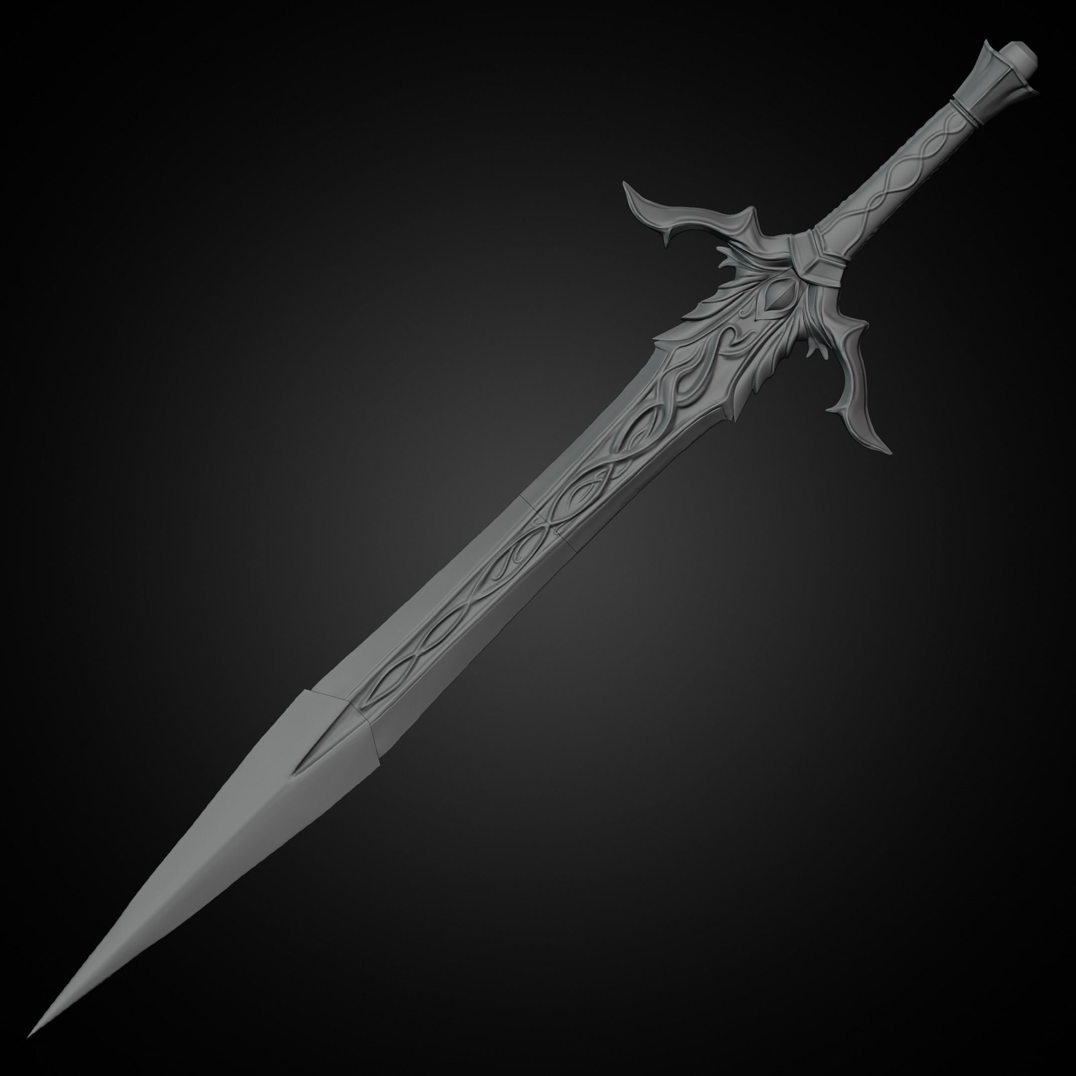 Middle Earth Shadow of War Bright Lord Sword for Cosplay 3D print model_13