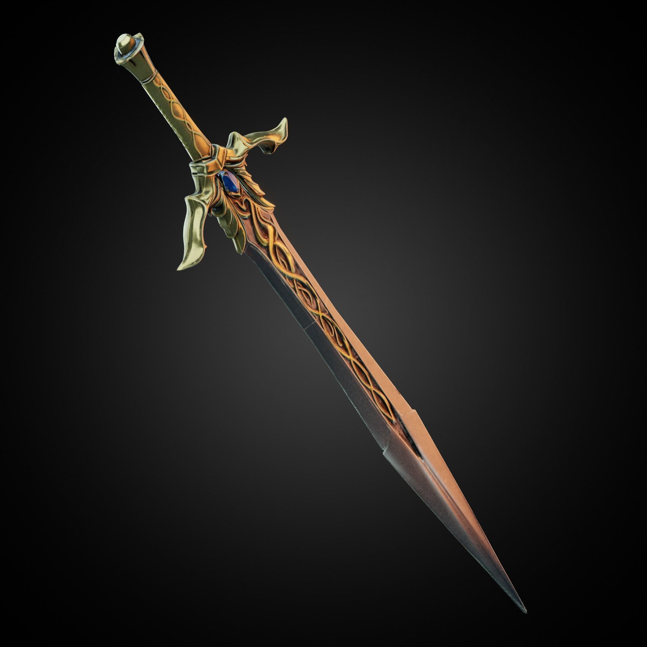 Middle Earth Shadow of War Bright Lord Sword for Cosplay 3D print model_8