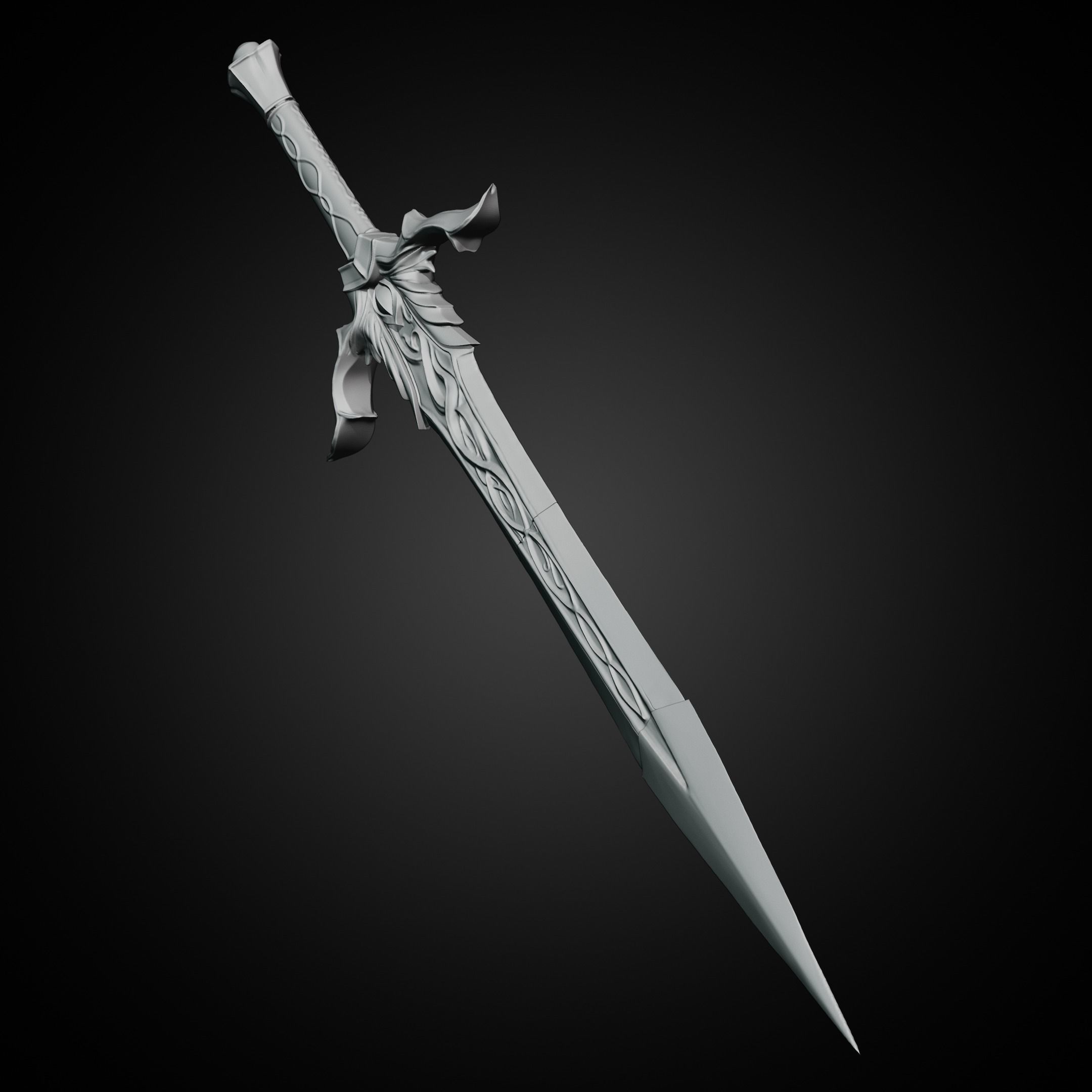 Middle Earth Shadow of War Bright Lord Sword for Cosplay 3D print model_10