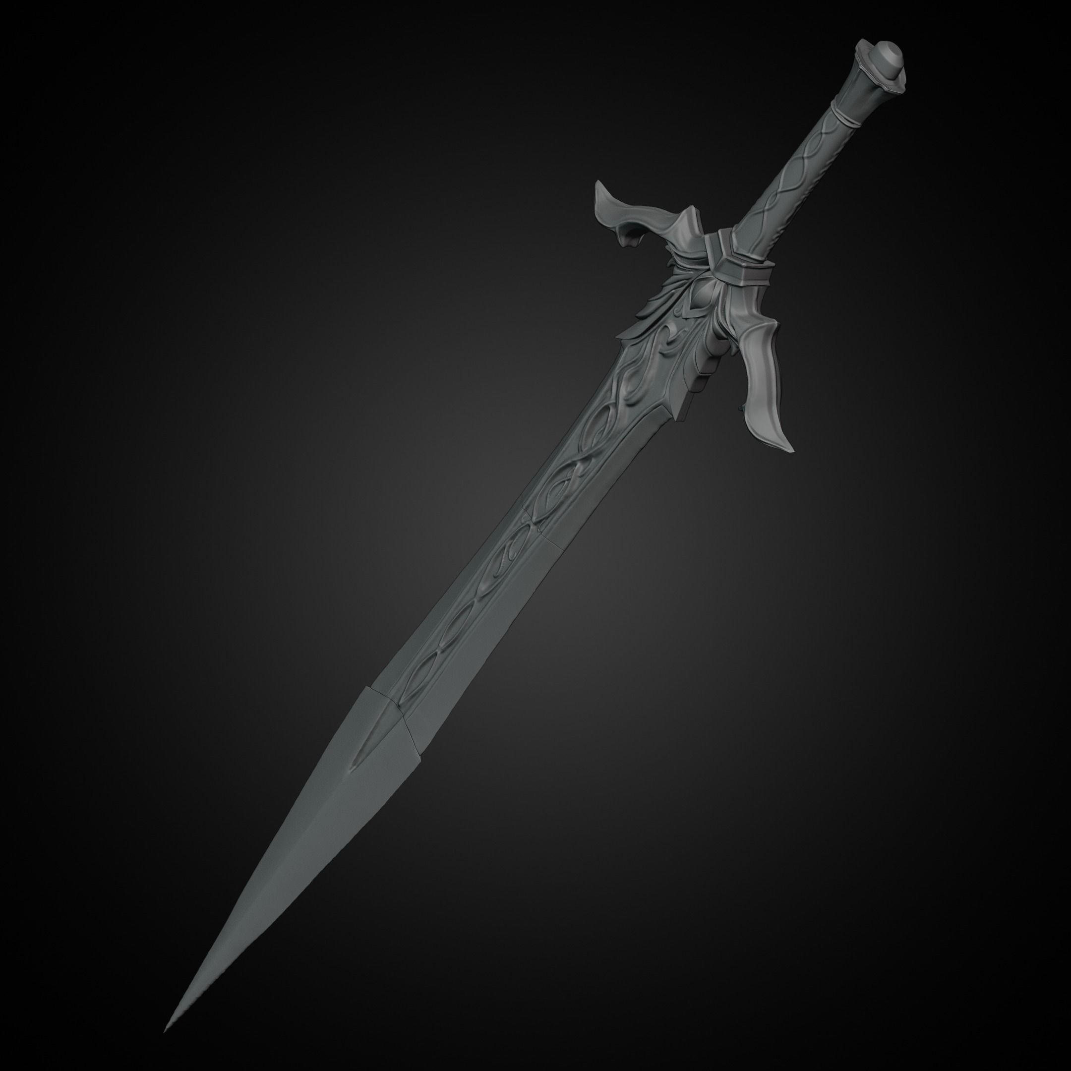Middle Earth Shadow of War Bright Lord Sword for Cosplay 3D print model_14