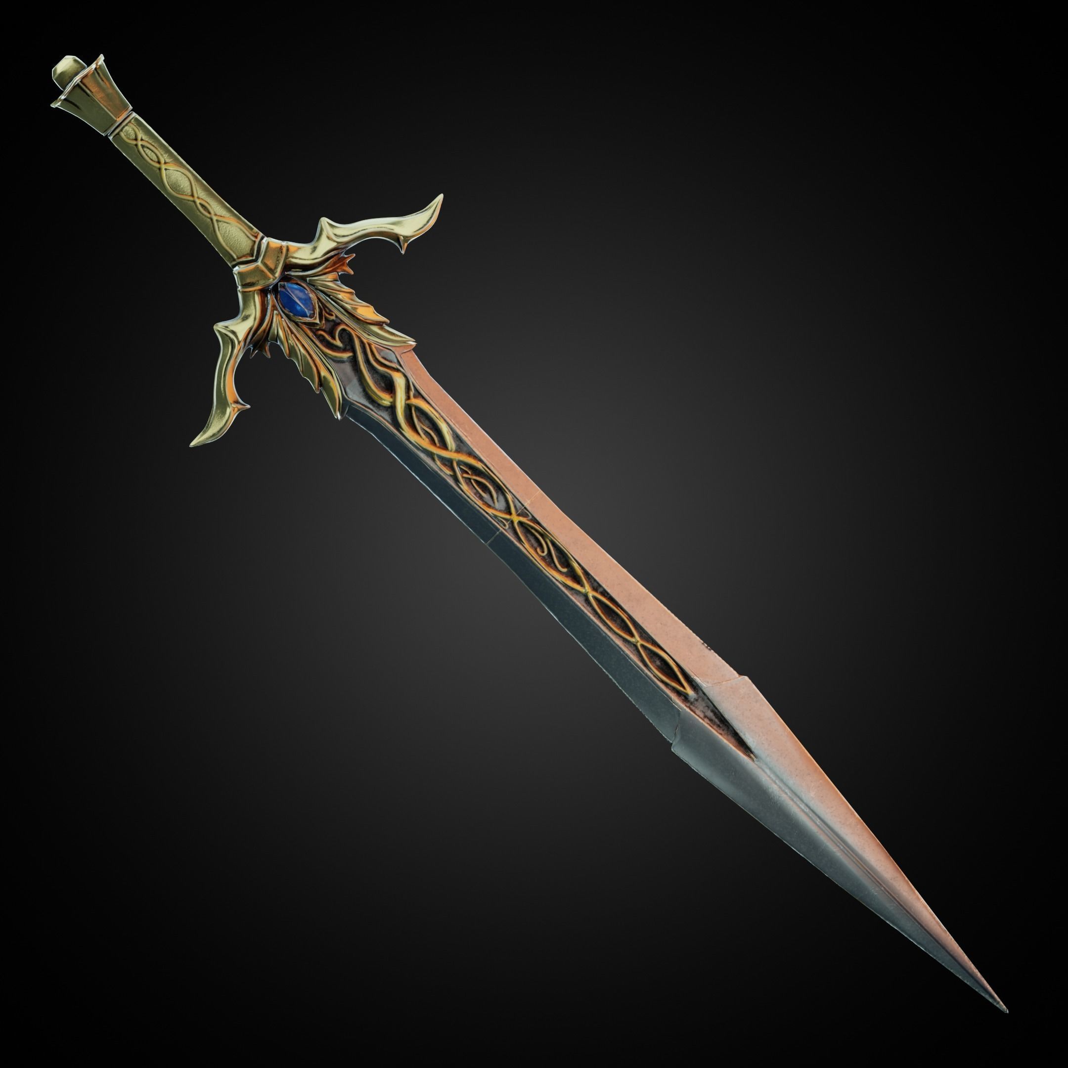 Middle Earth Shadow of War Bright Lord Sword for Cosplay 3D print model_1