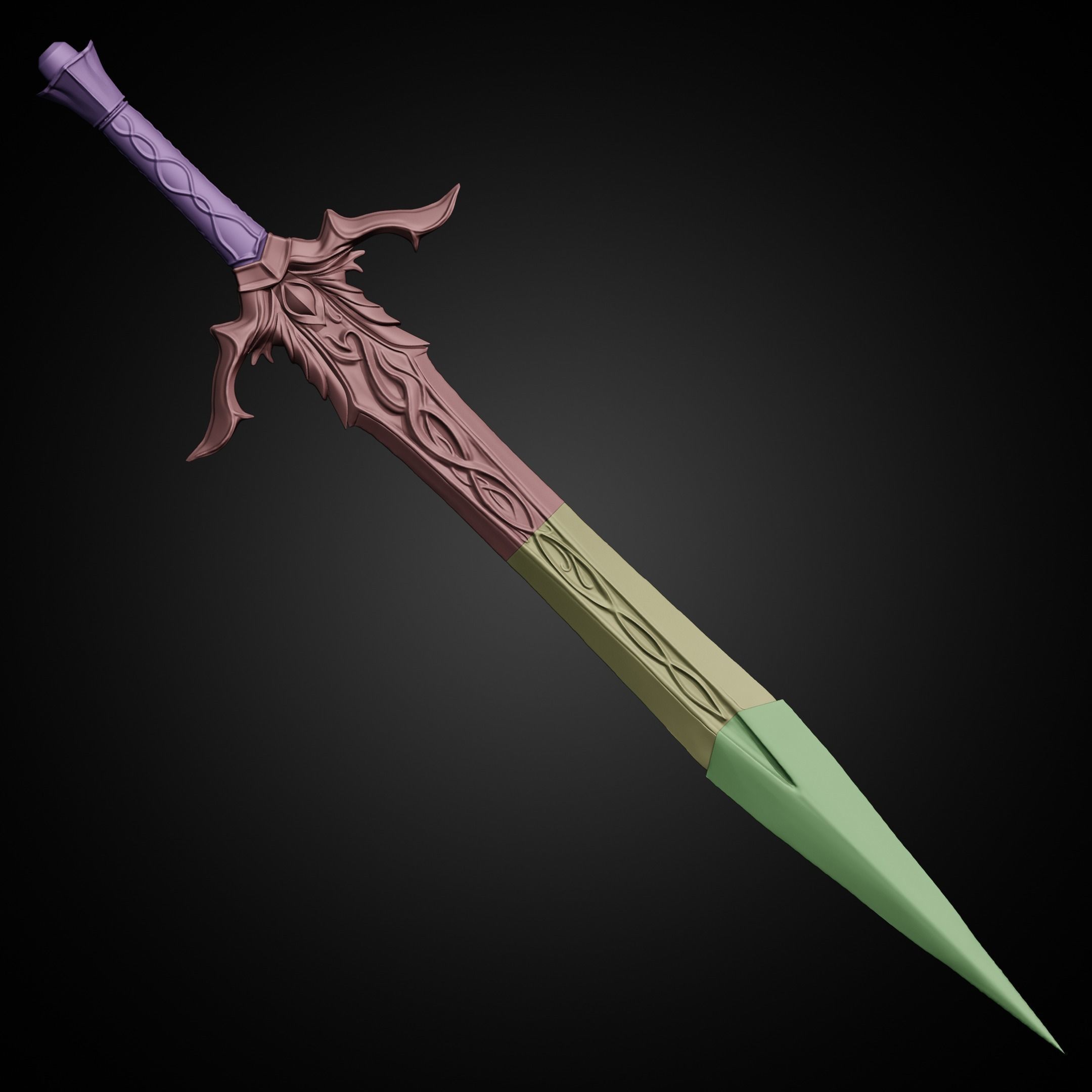 Middle Earth Shadow of War Bright Lord Sword for Cosplay 3D print model_17