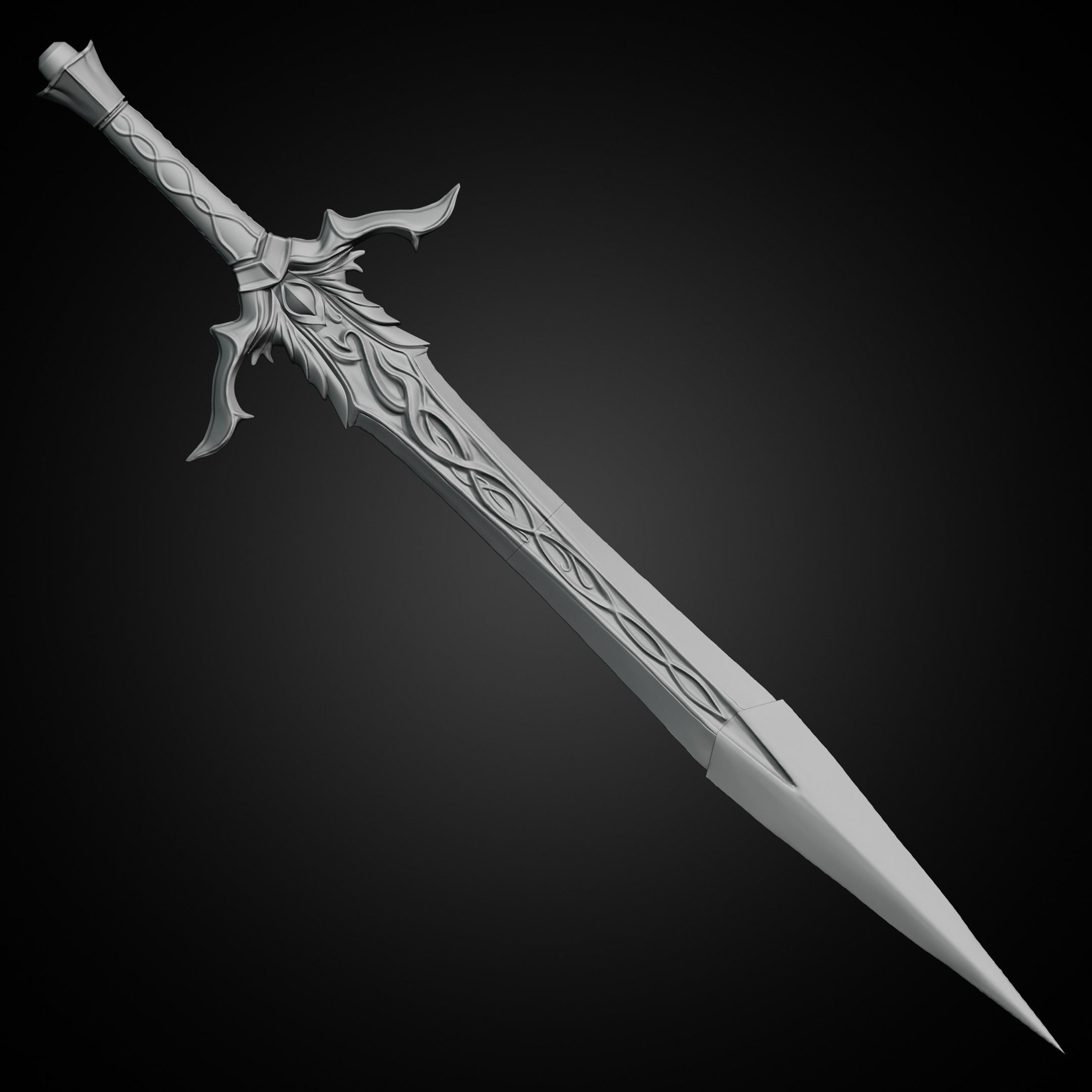 Middle Earth Shadow of War Bright Lord Sword for Cosplay 3D print model_9