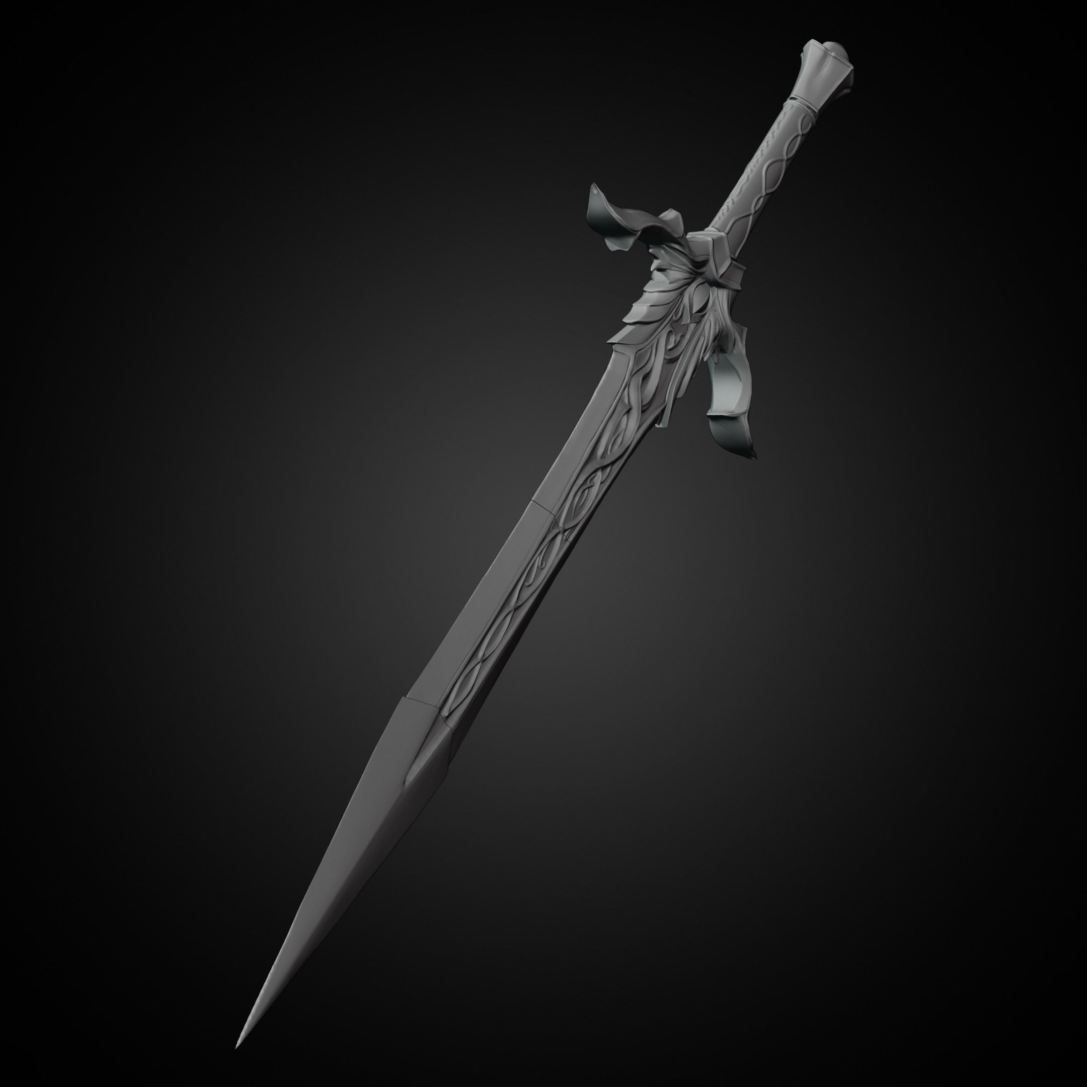 Middle Earth Shadow of War Bright Lord Sword for Cosplay 3D print model_12
