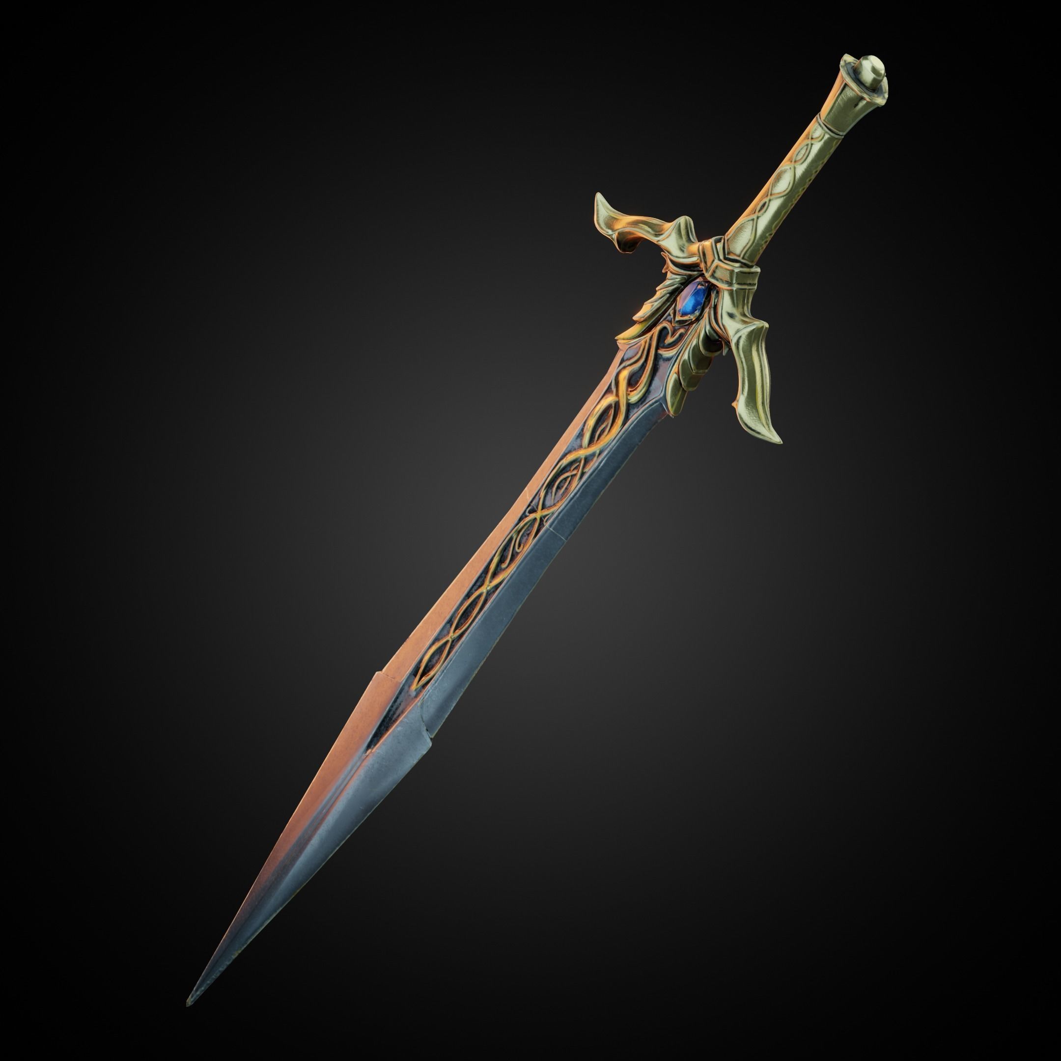 Middle Earth Shadow of War Bright Lord Sword for Cosplay 3D print model_6