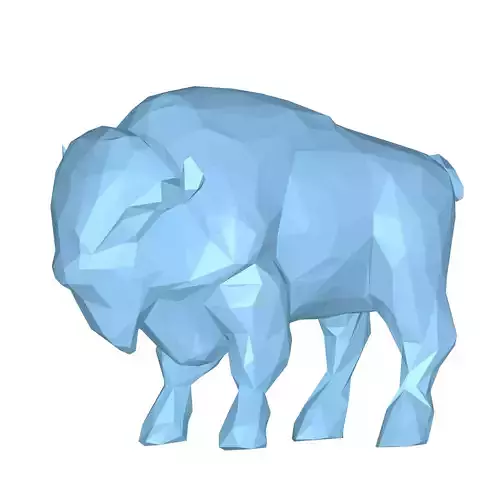 Bison Low Poly 3D model
