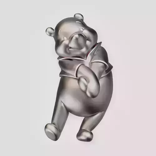Pooh cnc silver  gold pendant  jewelry printable 3D model