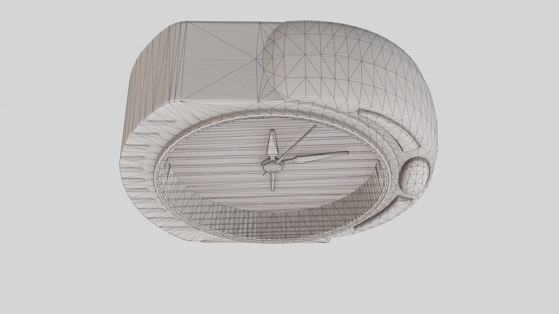 Alarm Clock old vintage plastic painted da1 Low-poly 3D model_11