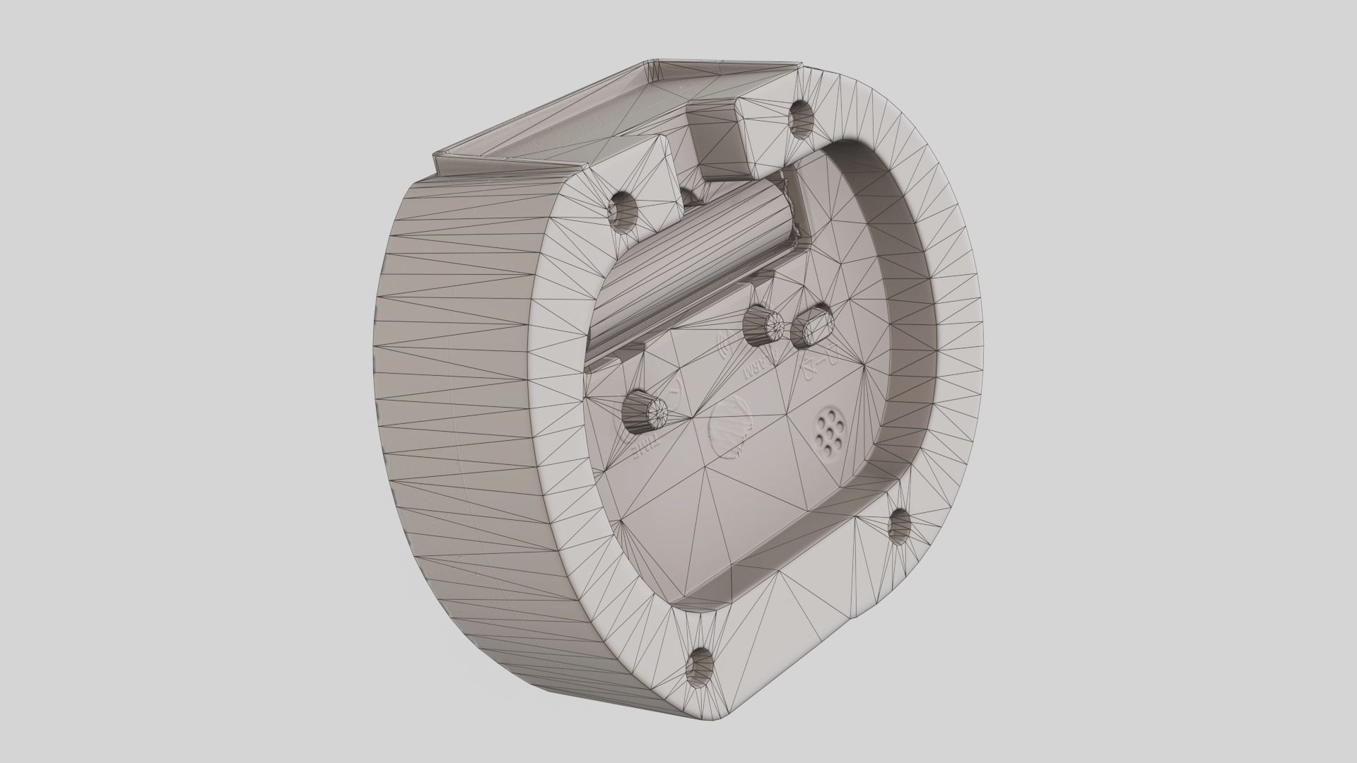 Alarm Clock old vintage plastic painted da1 Low-poly 3D model_13