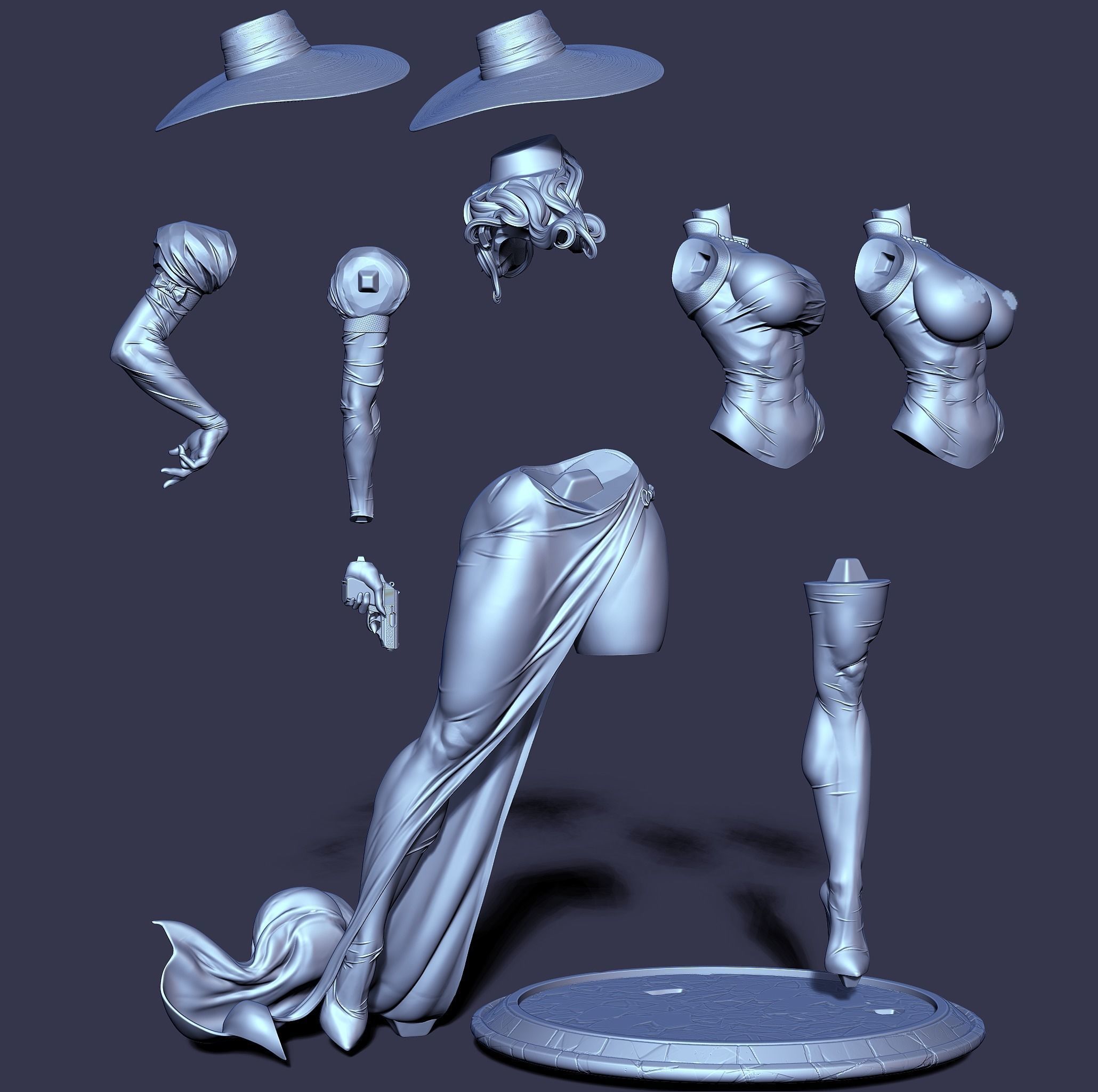 Madame Mirage with NSFW 3D print model_15