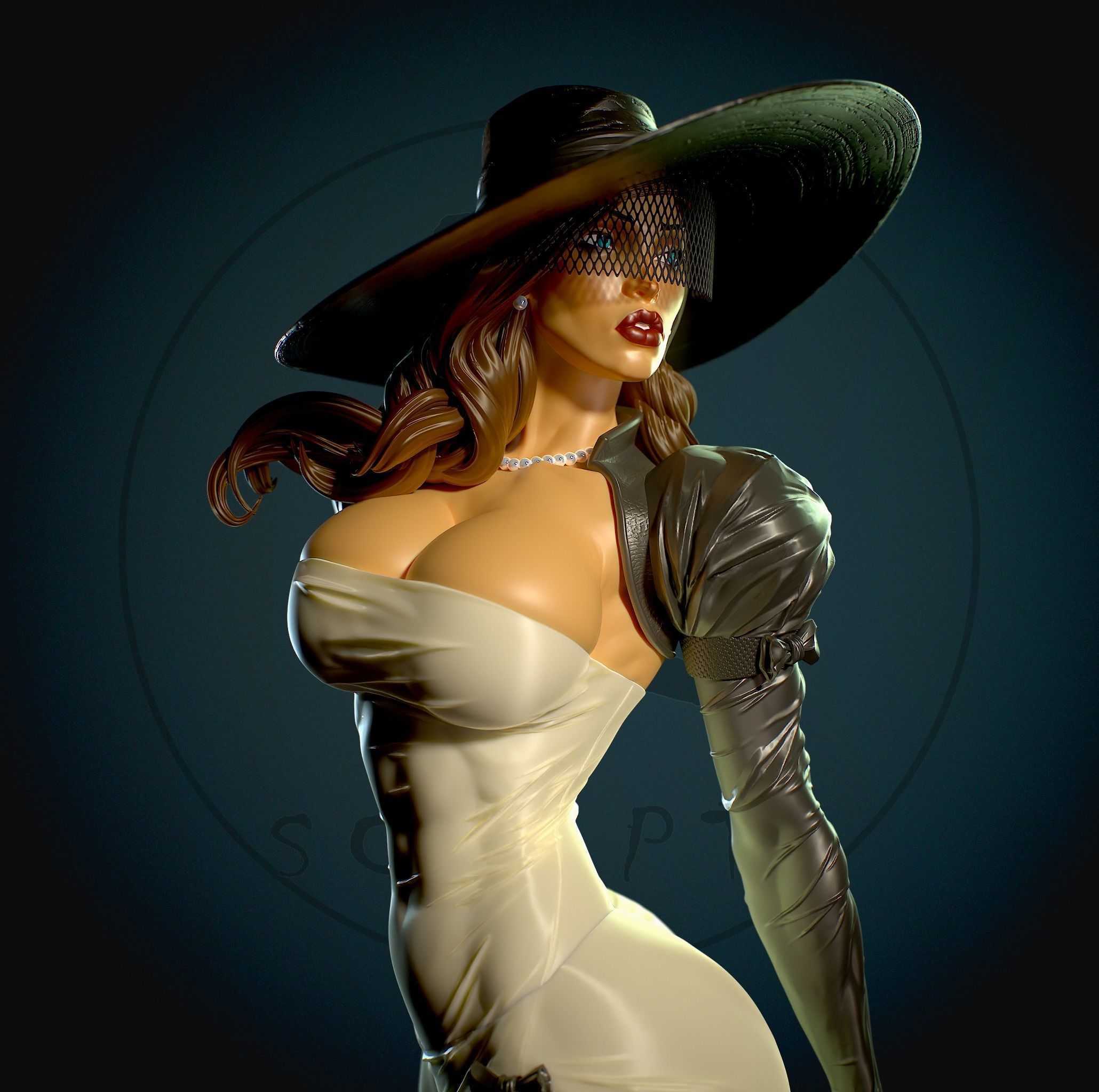 Madame Mirage with NSFW 3D print model_10