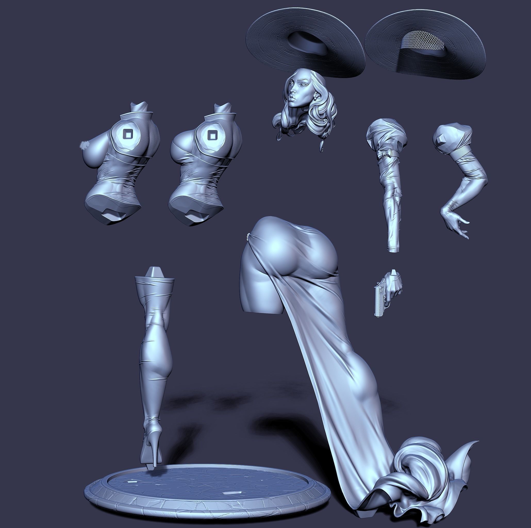 Madame Mirage with NSFW 3D print model_14