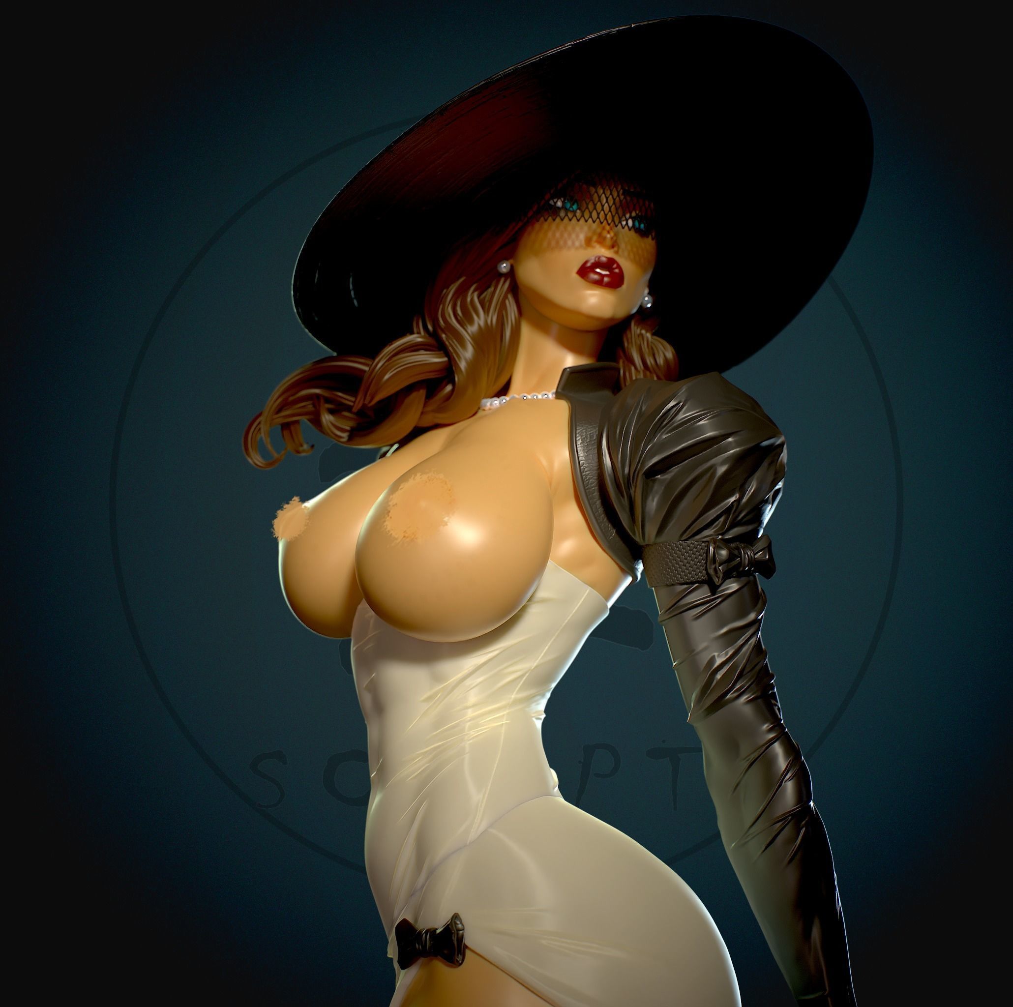 Madame Mirage with NSFW 3D print model_12