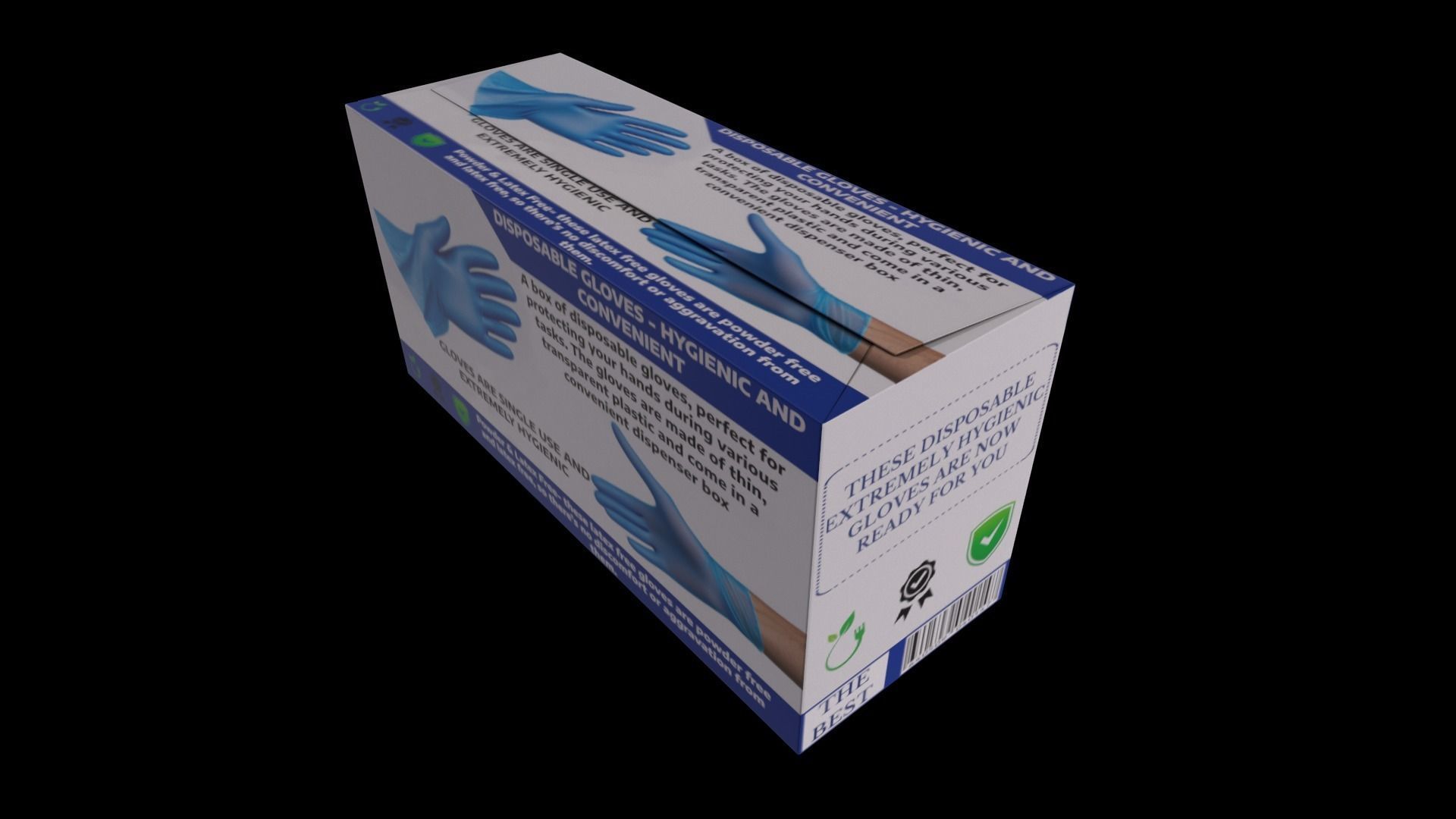 Disposable Gloves - GAME READY PBR Low-poly 3D model_1