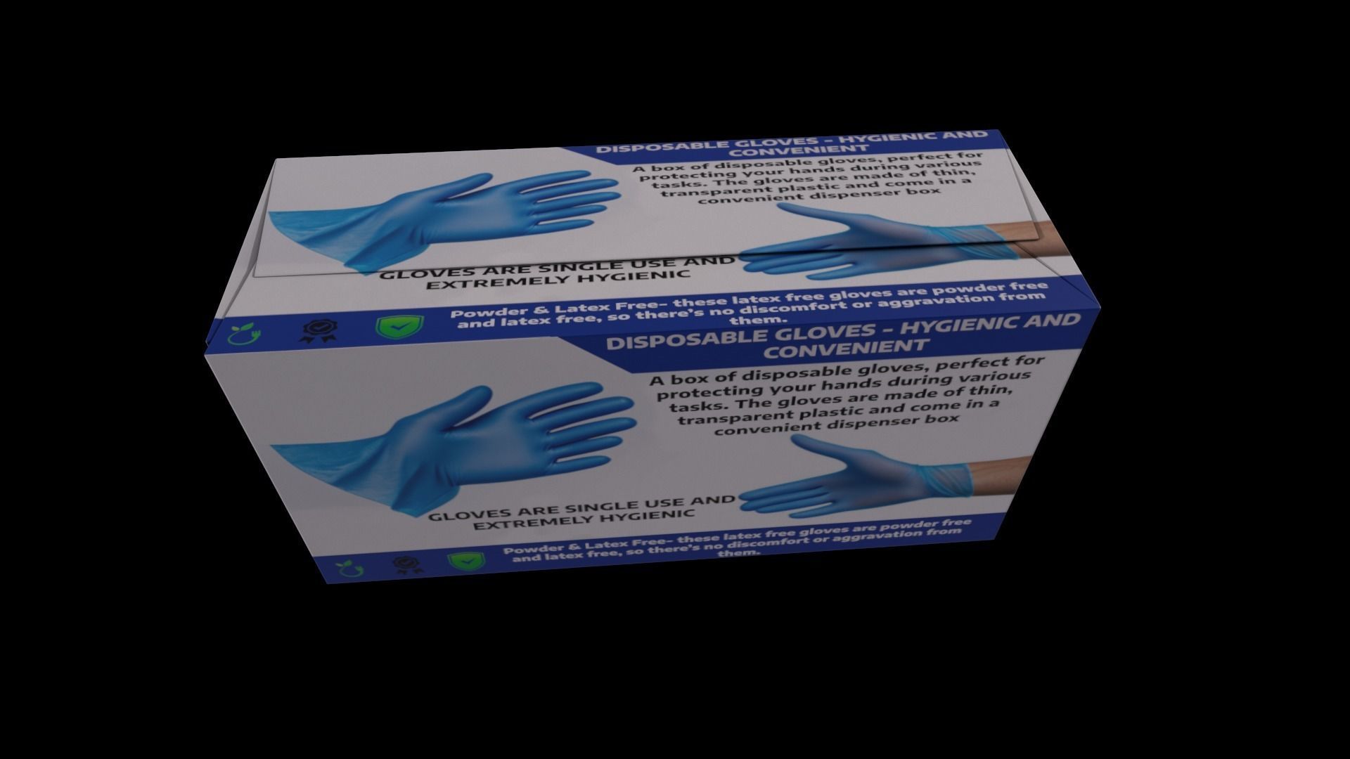 Disposable Gloves - GAME READY PBR Low-poly 3D model_3