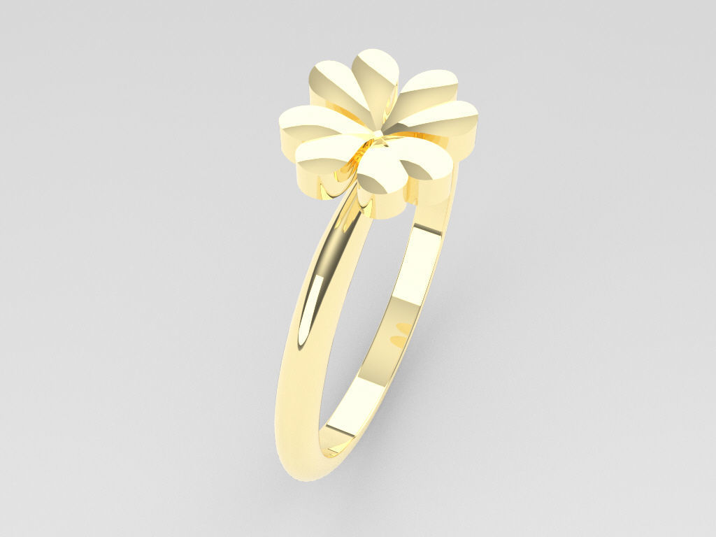 Clover ring 3D print model_8