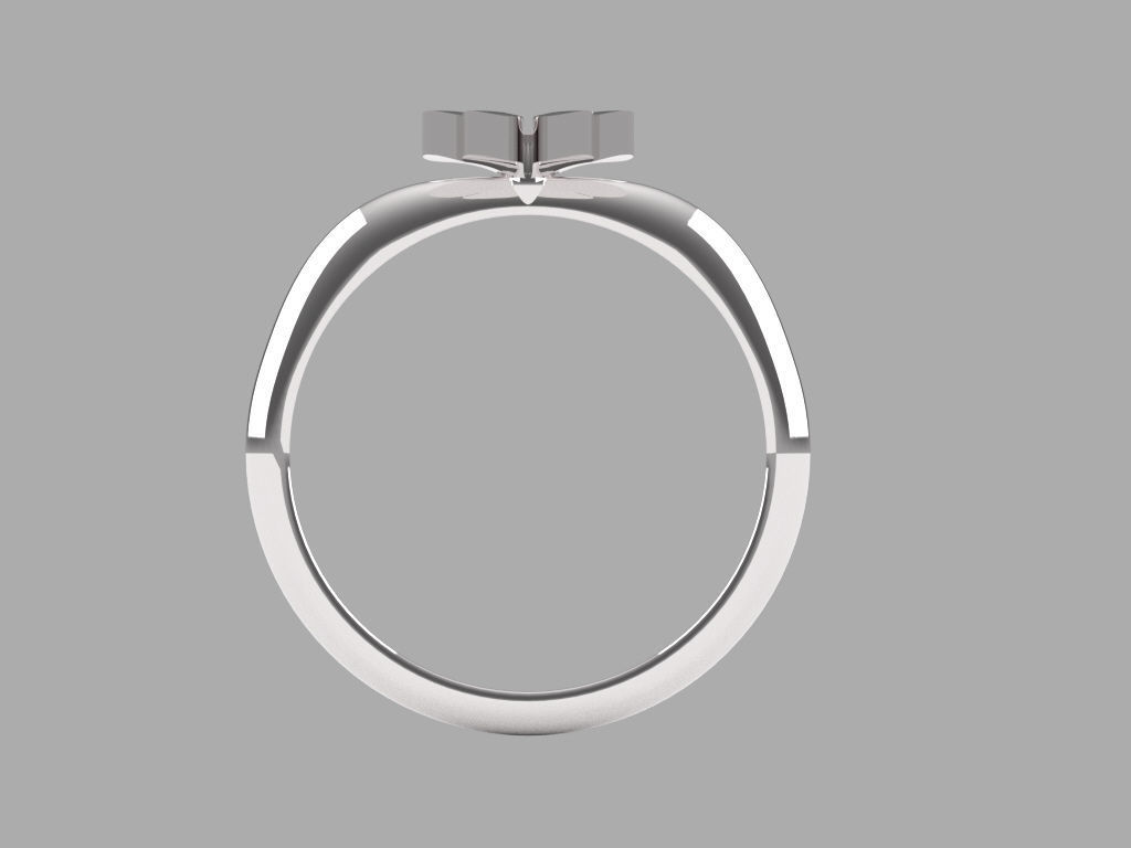 Clover ring 3D print model_10
