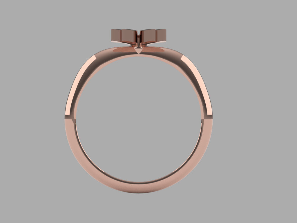 Clover ring 3D print model_14