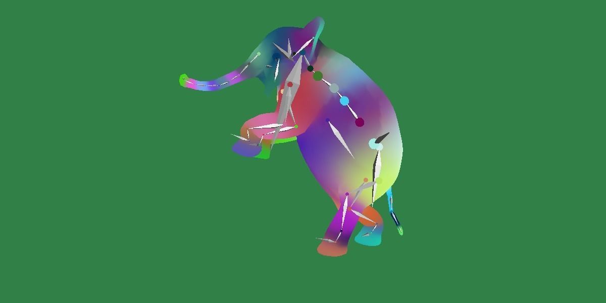 Baby Elephant Calf Low-poly 3D model_32