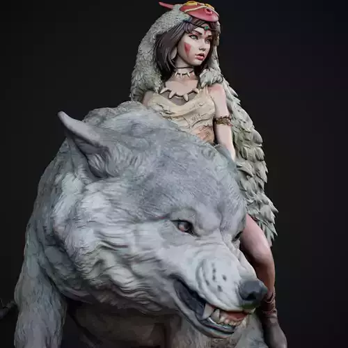 Princess Mononoke 3D Print 3D print model