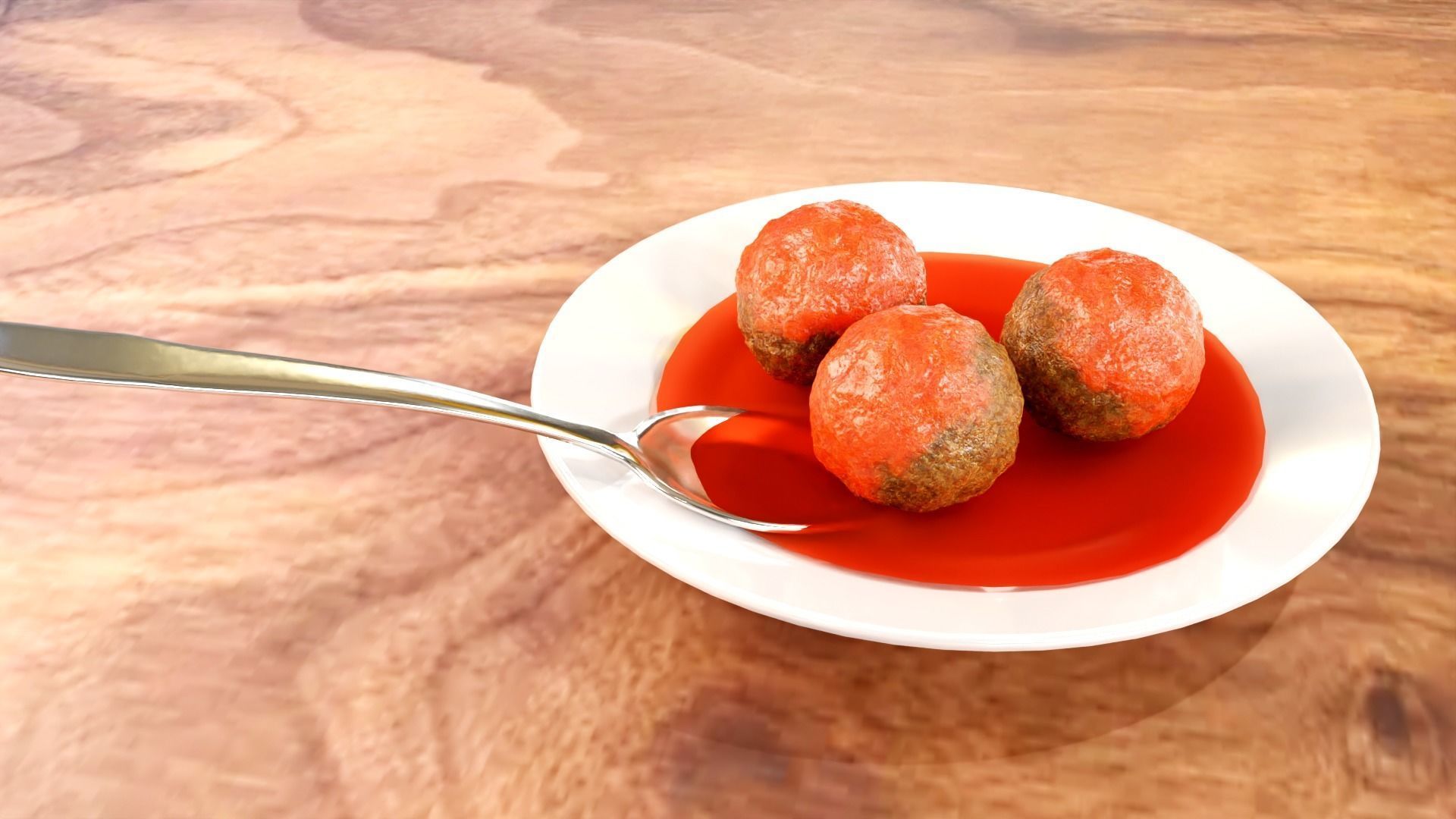 Meatballs Low-poly 3D model Low-poly 3D model_3