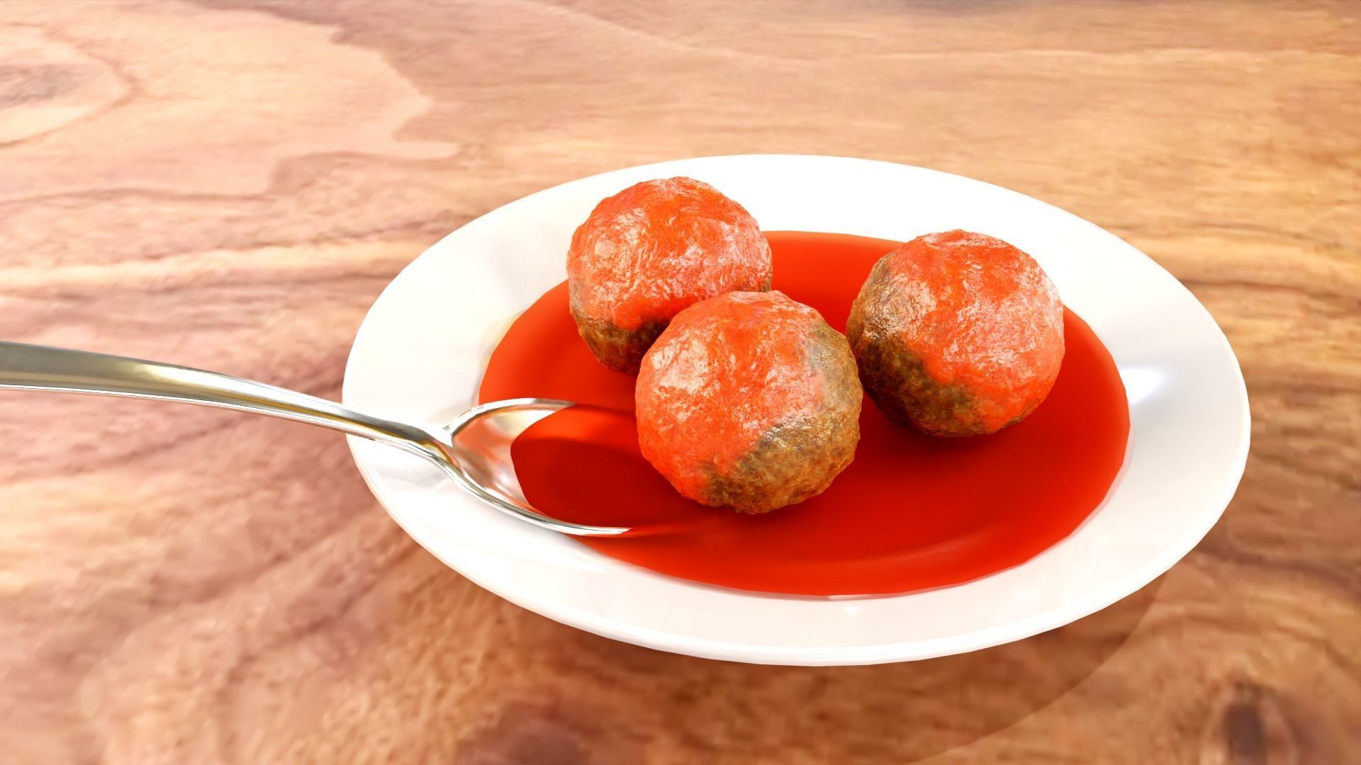 Meatballs Low-poly 3D model Low-poly 3D model_1