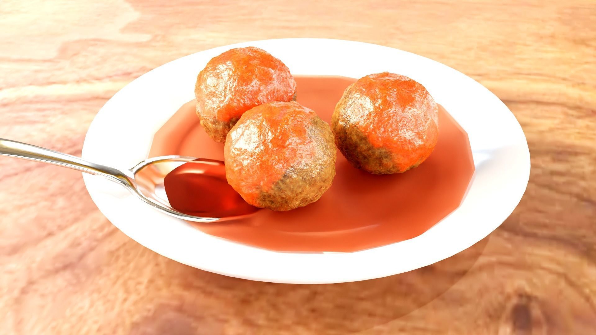 Meatballs Low-poly 3D model Low-poly 3D model_4