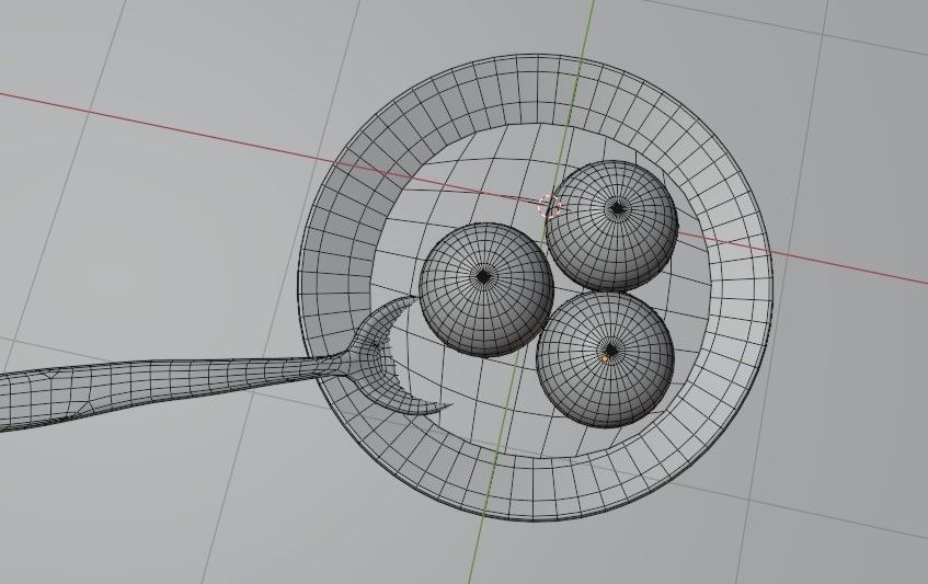 Meatballs Low-poly 3D model Low-poly 3D model_11