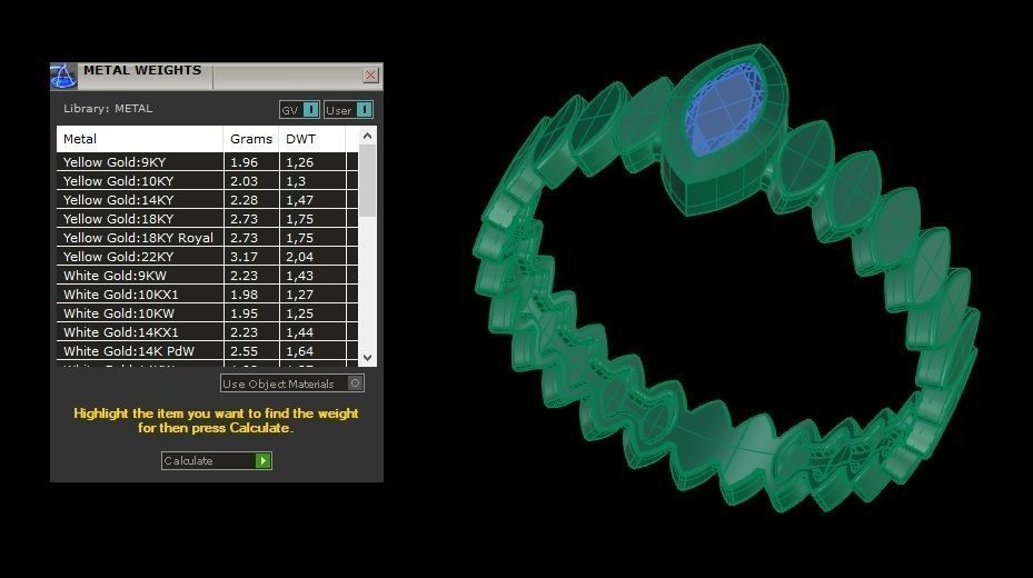 Marquise 6x3 mm Ring with Marquise shape rail 3D print model_6