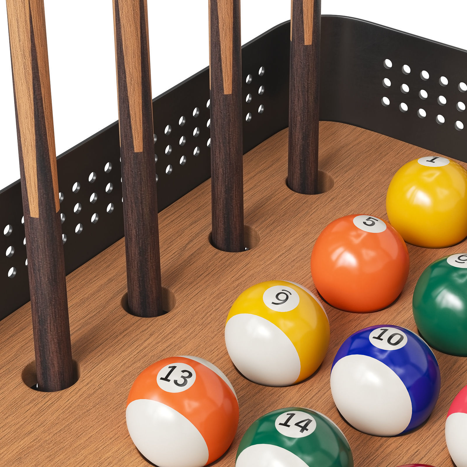 Jack Game Room cue rack Diagonal Outdoor 3D model_7