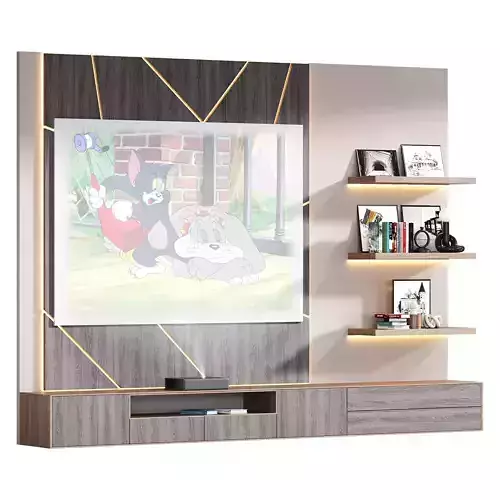 TV wall with Xiaomi laser projector