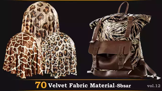 70 Velvet Fabric Material-Sbsar Vol-12