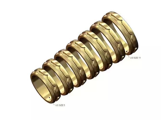 Engraving band N002 US sizes 5to11