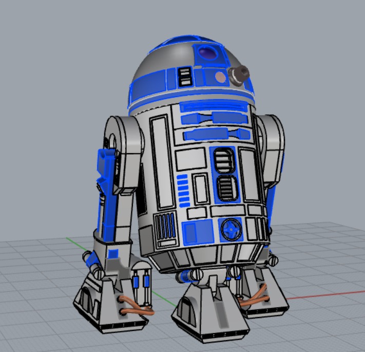 R2-D2 3D print model_4