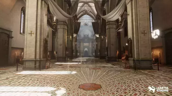 Florence Cathedral Pack-Cathedral Environment-Cathedral Props Low-poly 3D model