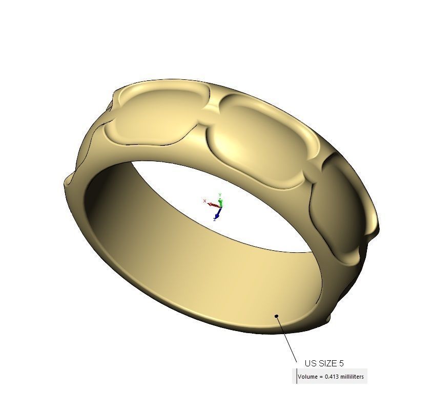 Chain link engraved band US sizes 5to11 3D print model_11