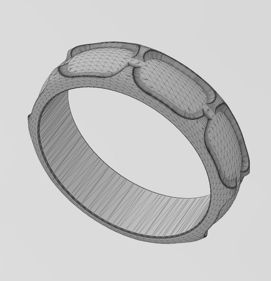 Chain link engraved band US sizes 5to11 3D print model_15