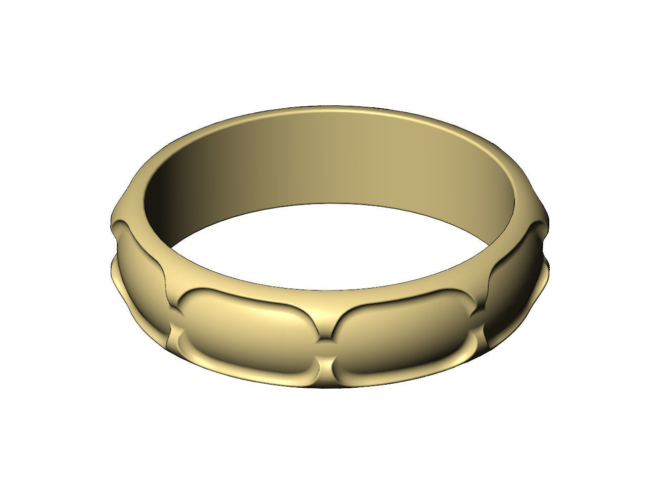 Chain link engraved band US sizes 5to11 3D print model_8