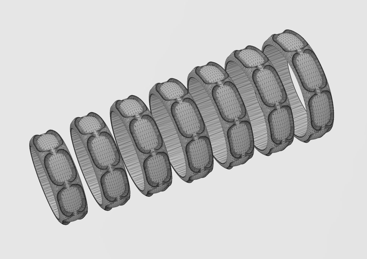 Chain link engraved band US sizes 5to11 3D print model_13