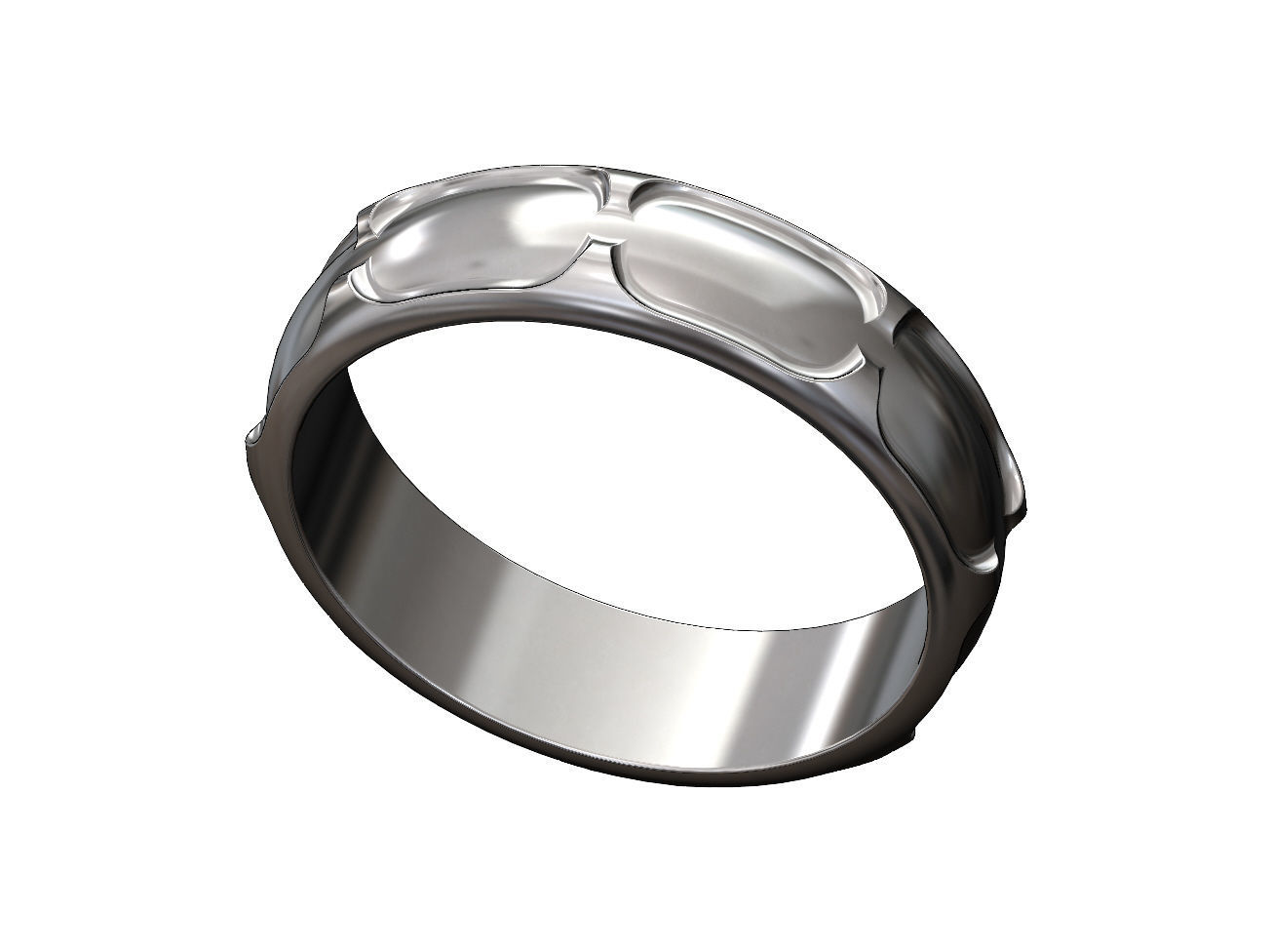 Chain link engraved band US sizes 5to11 3D print model_9