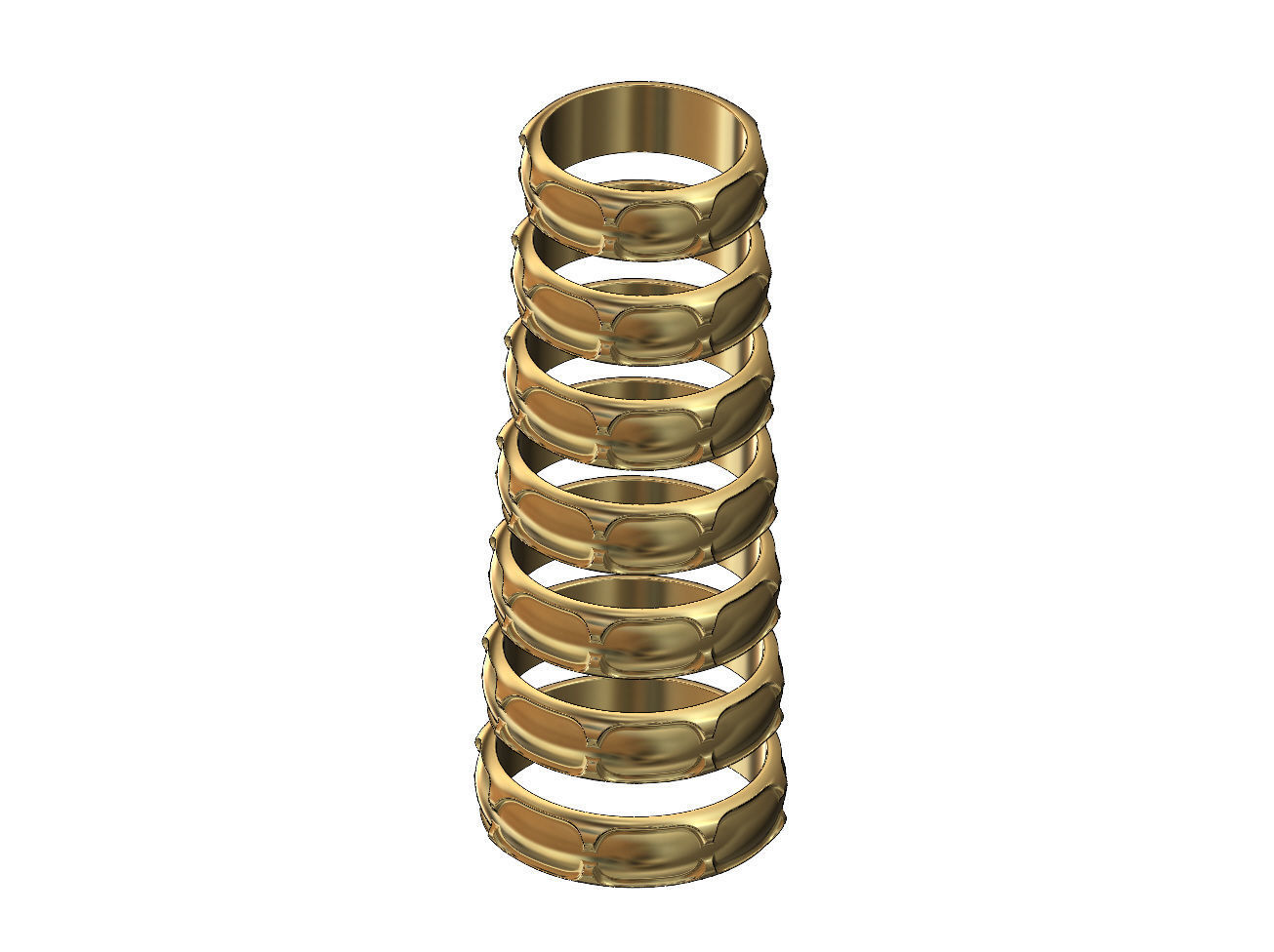 Chain link engraved band US sizes 5to11 3D print model_3