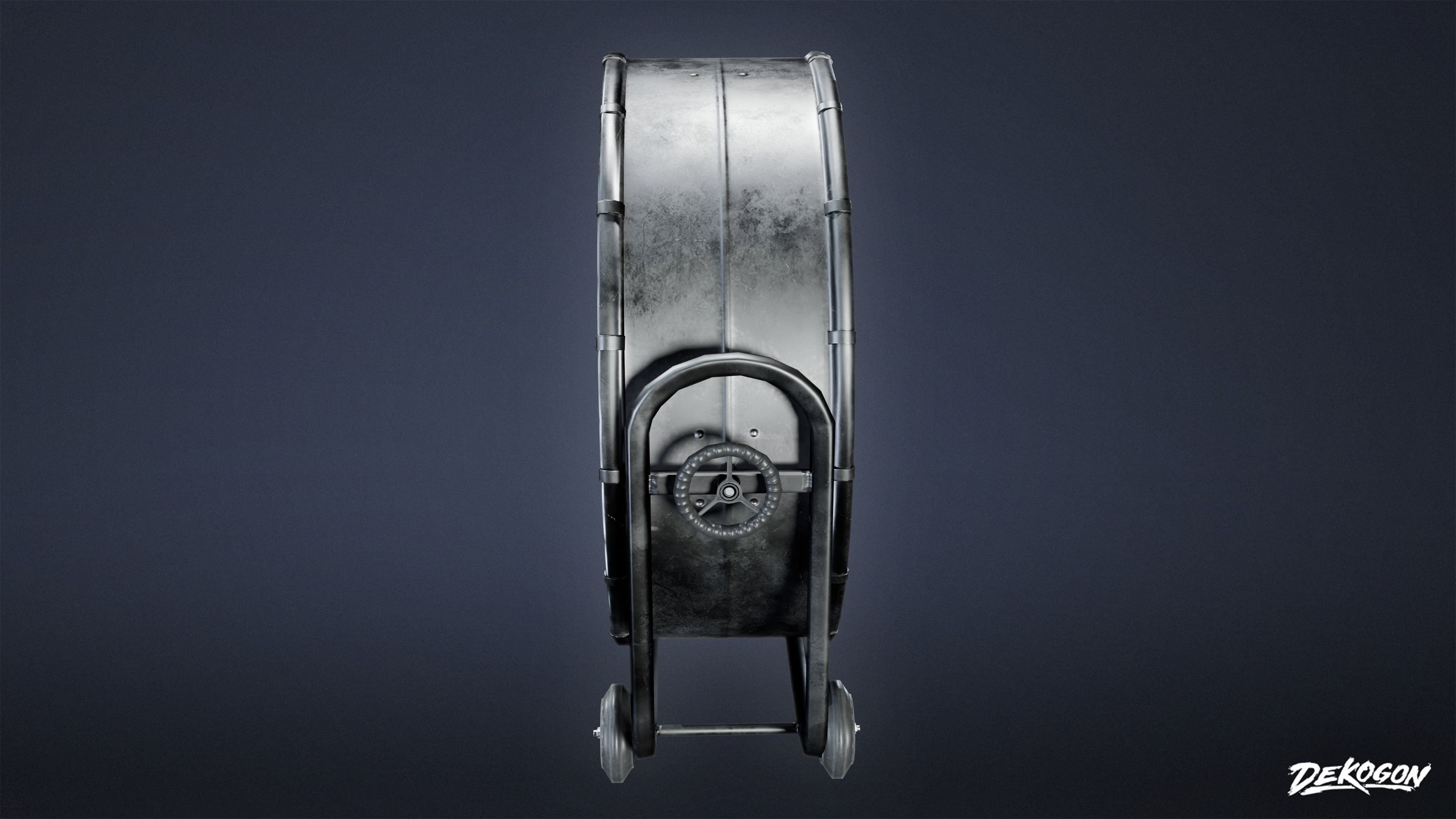 HOLLYWOOD - Industrial Fan 01 - LOW POLY Low-poly 3D model_5