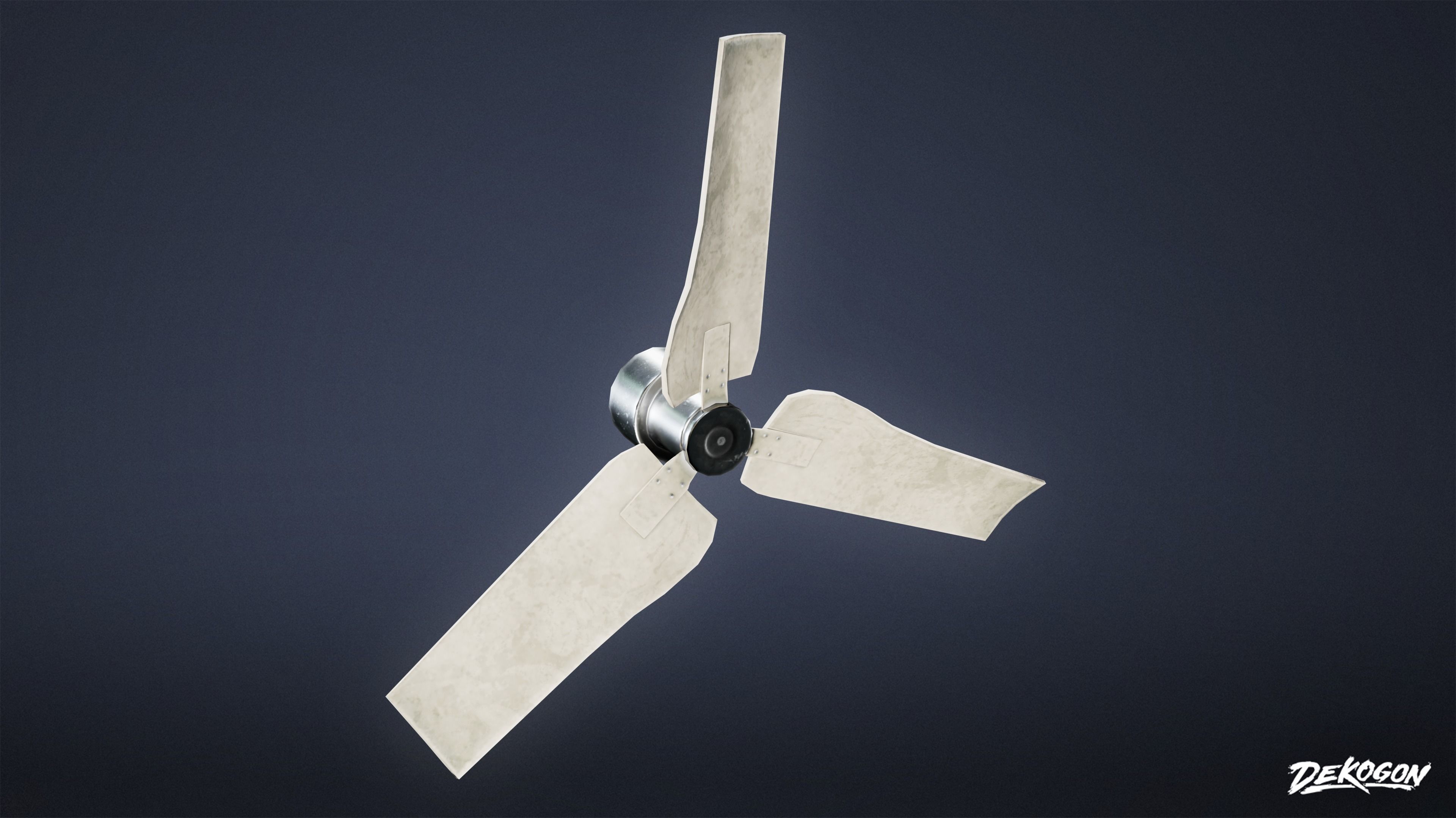 HOLLYWOOD - Industrial Fan 01 - LOW POLY Low-poly 3D model_4